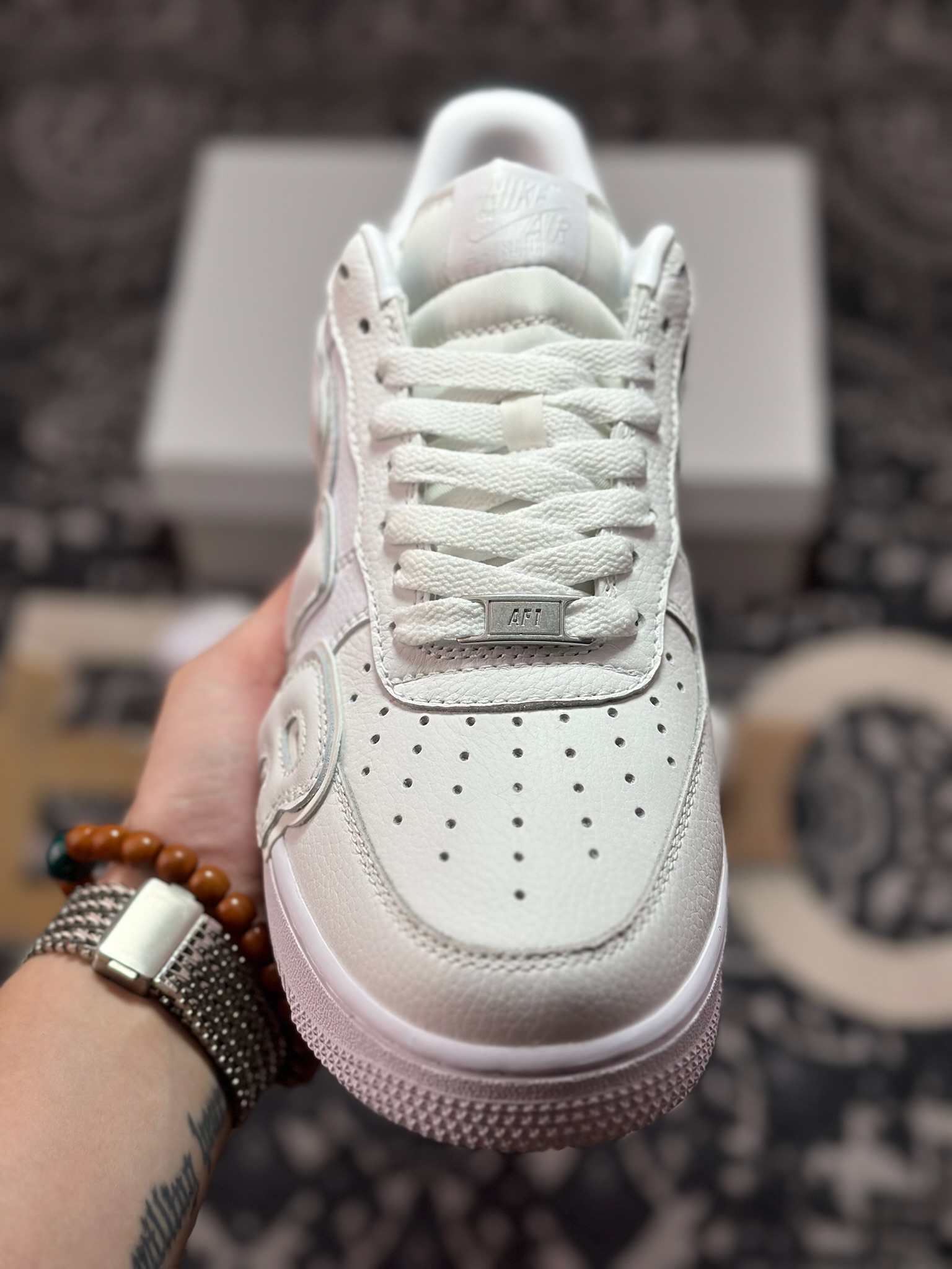 C1350 优选 原装级别 CPFM x NK Air Force 1 07 Low 空军一号系列低帮经典百搭休闲运动板鞋“联名放大补丁字母” DD7050-100