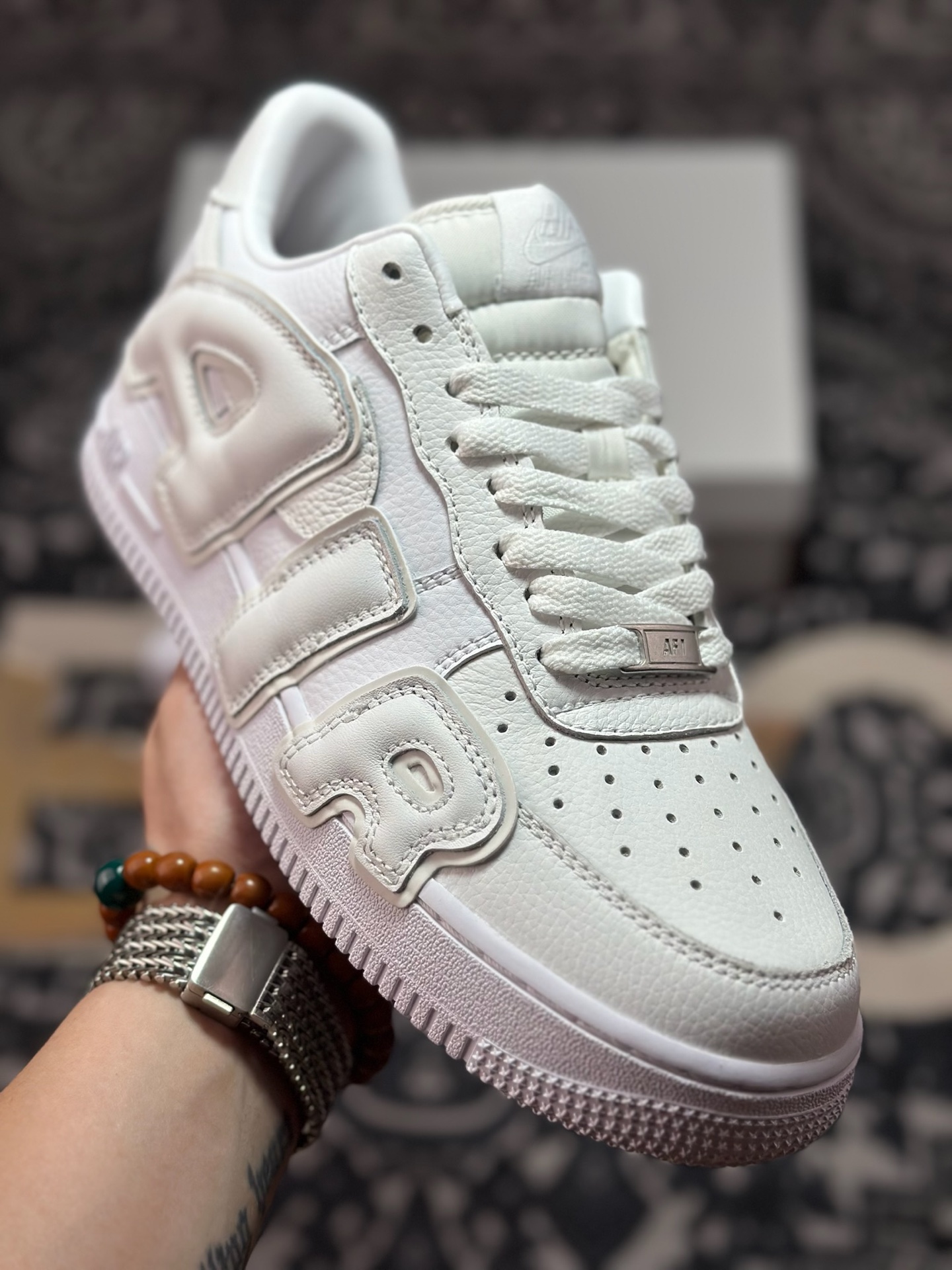 C1350 优选 原装级别 CPFM x NK Air Force 1 07 Low 空军一号系列低帮经典百搭休闲运动板鞋“联名放大补丁字母” DD7050-100