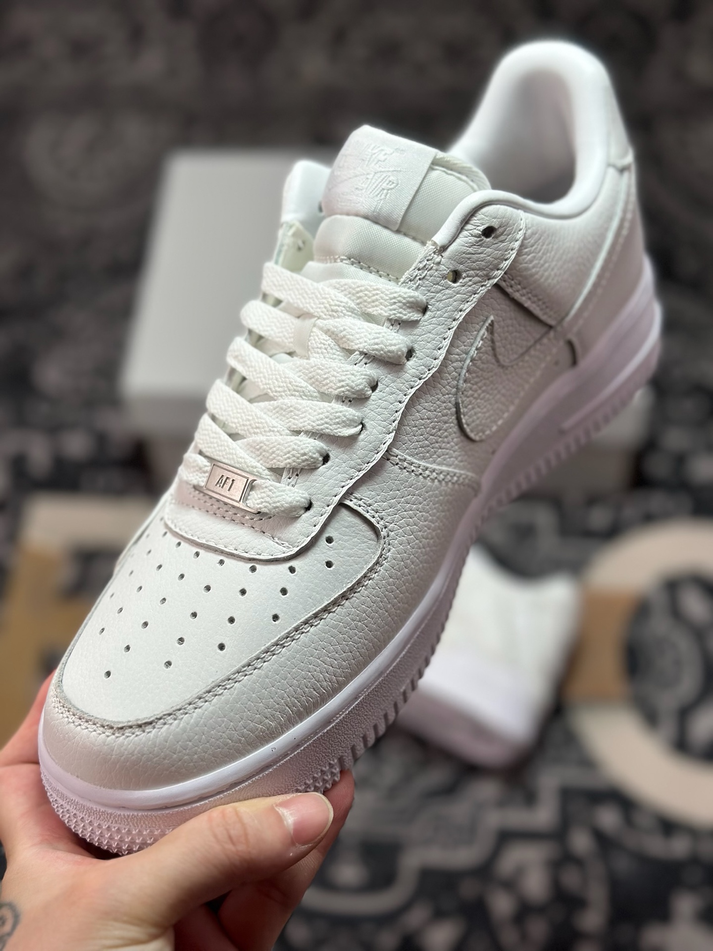 C1350 优选 原装级别 CPFM x NK Air Force 1 07 Low 空军一号系列低帮经典百搭休闲运动板鞋“联名放大补丁字母” DD7050-100