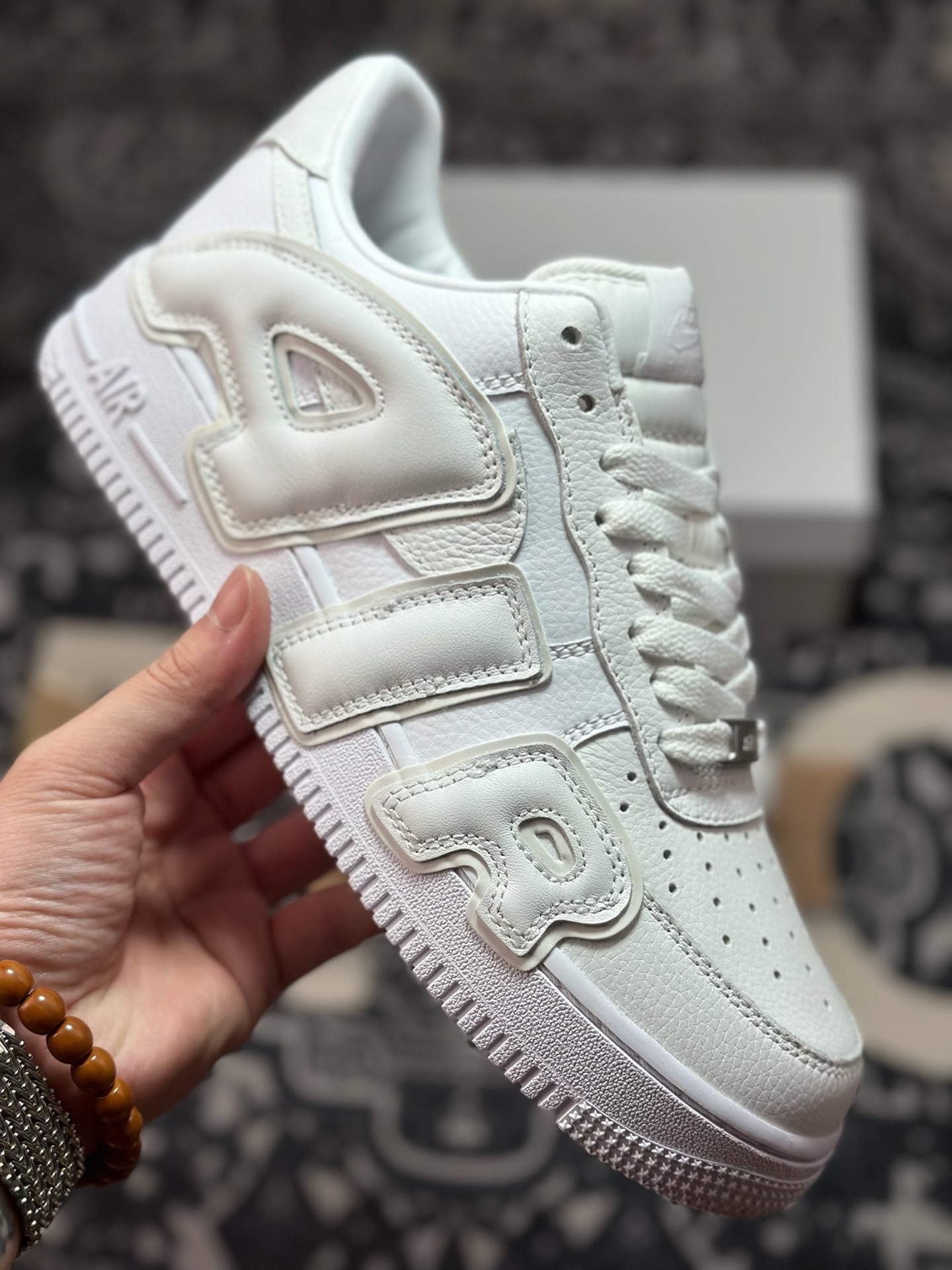 C1350 优选 原装级别 CPFM x NK Air Force 1 07 Low 空军一号系列低帮经典百搭休闲运动板鞋“联名放大补丁字母” DD7050-100