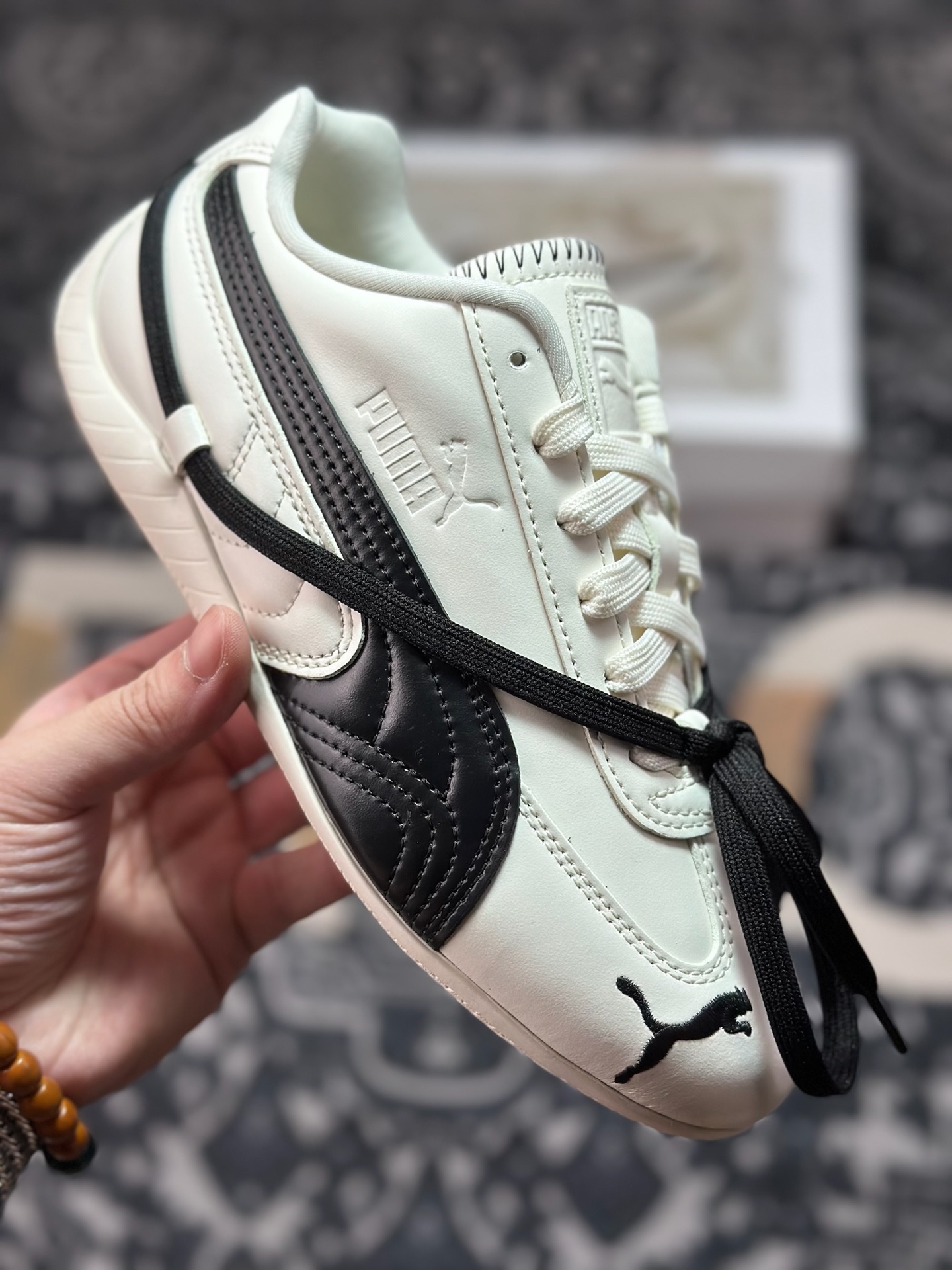 B0240 原装级别Rose x PUMA彪马 Speedcat 系列 联名款 赛车 德训双鞋带 绑带休闲运动低帮板鞋 404390-01