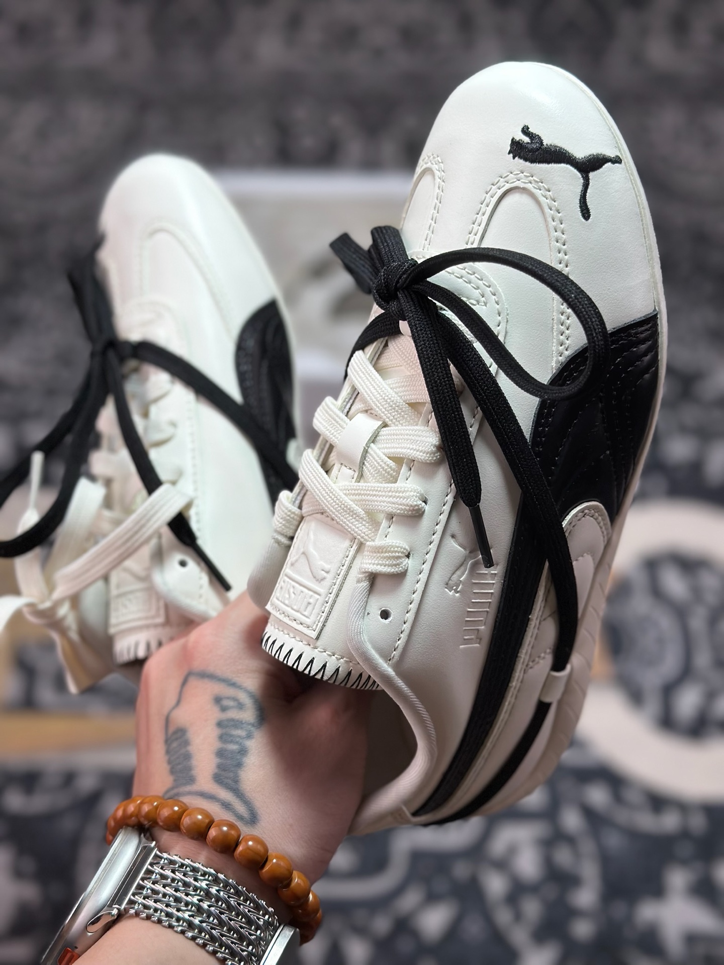 B0240 原装级别Rose x PUMA彪马 Speedcat 系列 联名款 赛车 德训双鞋带 绑带休闲运动低帮板鞋 404390-01