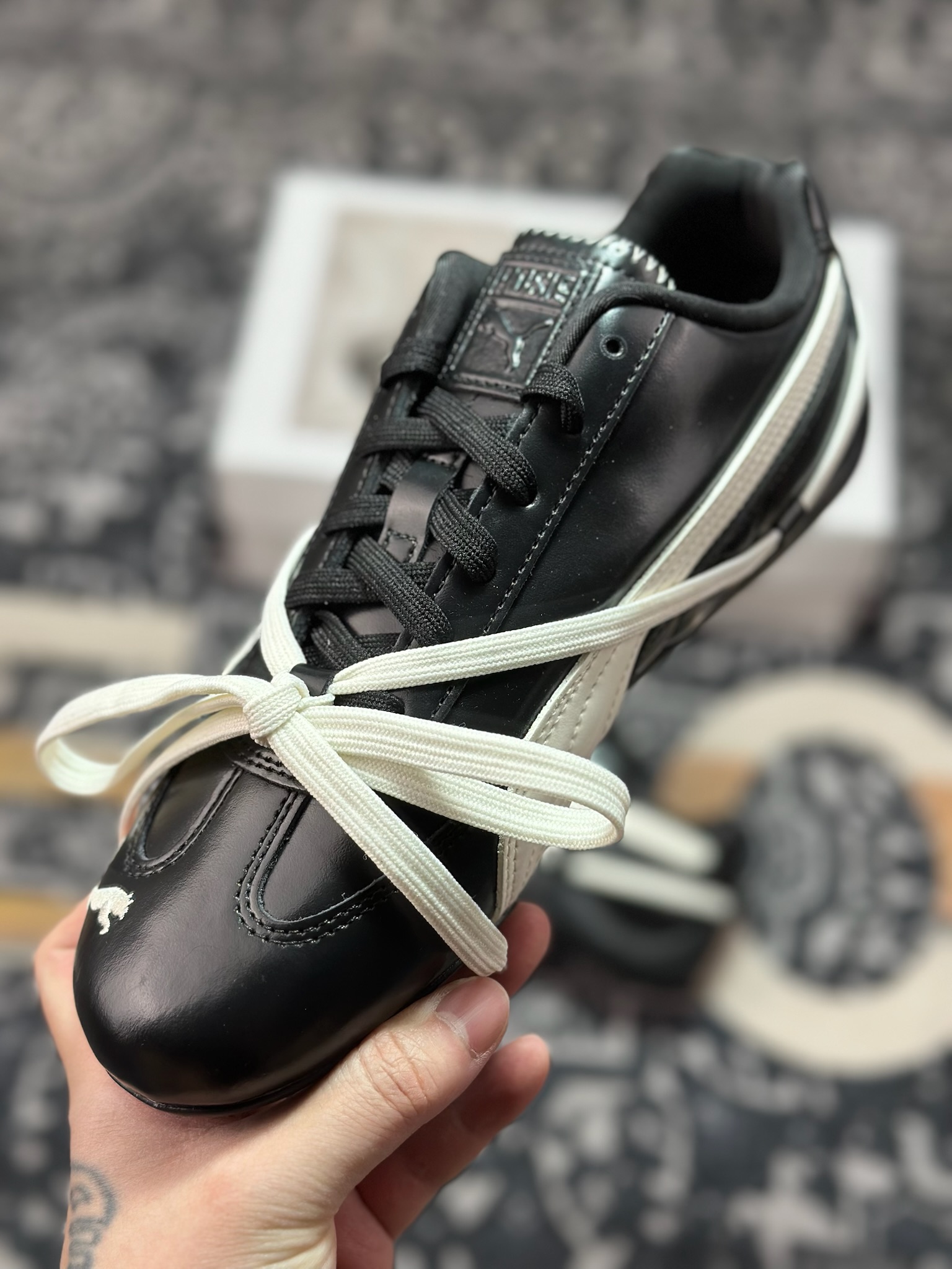 B0240 原装级别Rose x PUMA彪马 Speedcat 系列 联名款 赛车 德训双鞋带 绑带休闲运动低帮板鞋 404391-01