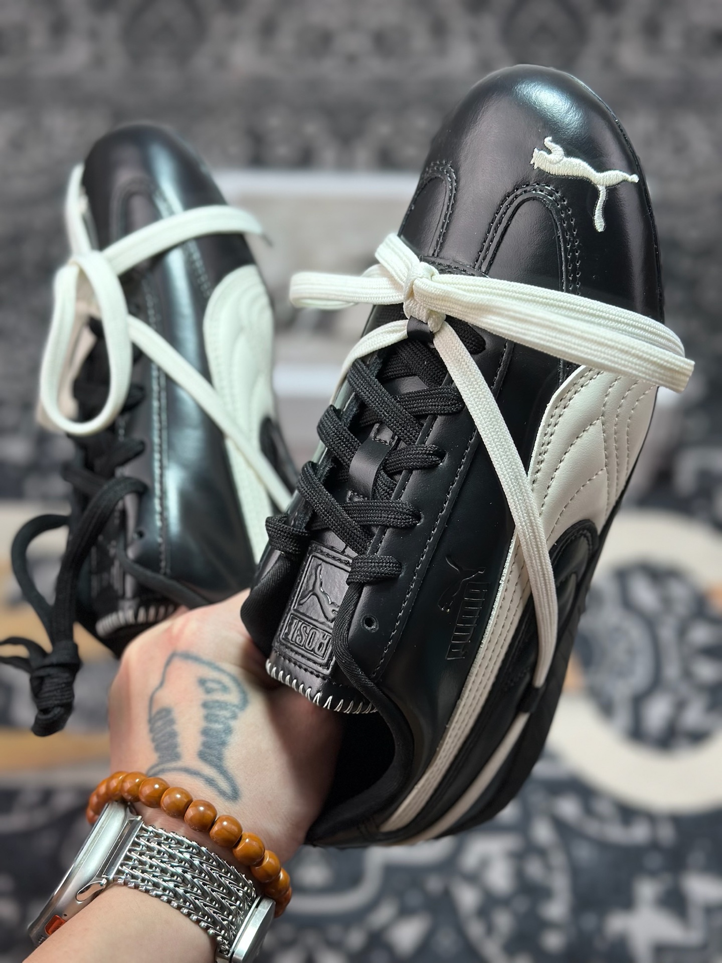 B0240 原装级别Rose x PUMA彪马 Speedcat 系列 联名款 赛车 德训双鞋带 绑带休闲运动低帮板鞋 404391-01