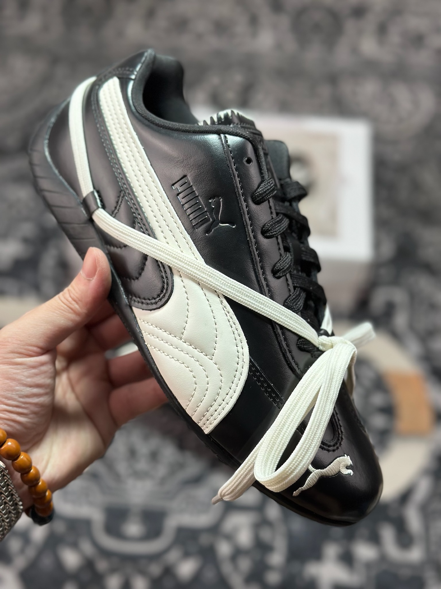 B0240 原装级别Rose x PUMA彪马 Speedcat 系列 联名款 赛车 德训双鞋带 绑带休闲运动低帮板鞋 404391-01