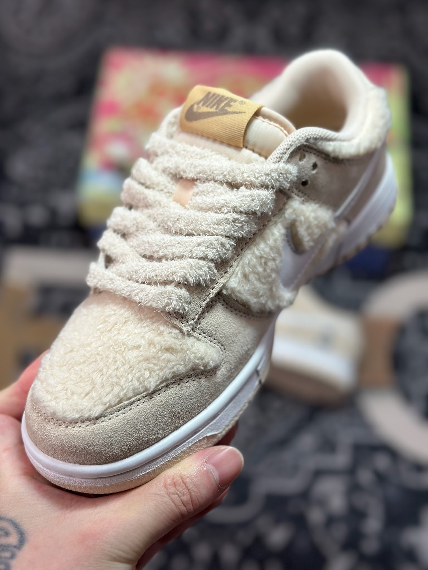 A9220 原厂级别 定制版 Labubu x NK Dunk Low 毛绒棕 创意联名定制配色