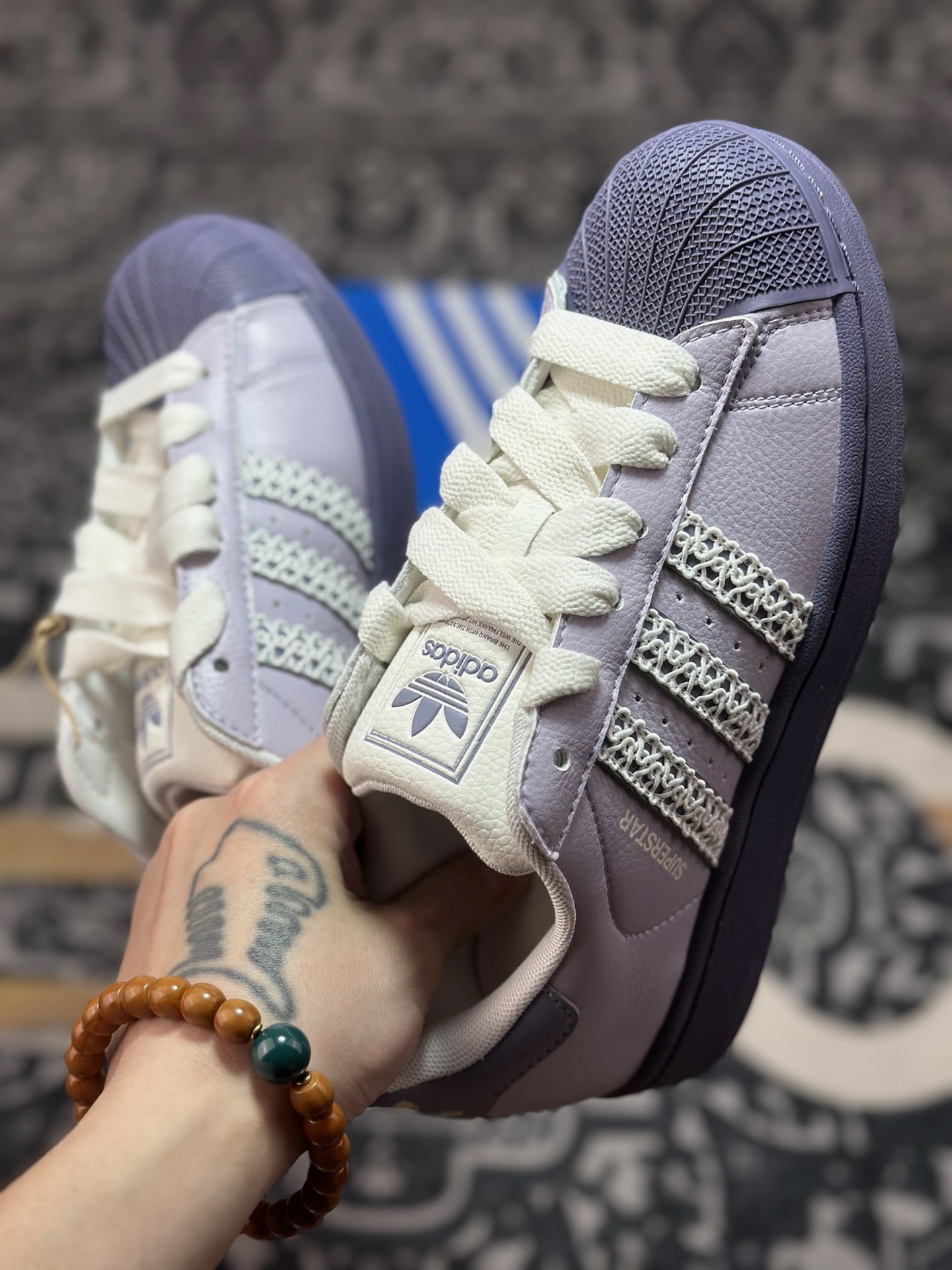 A4180 原装级别 平台爆款adidas originals Superstar 2 紫色 KJ4210