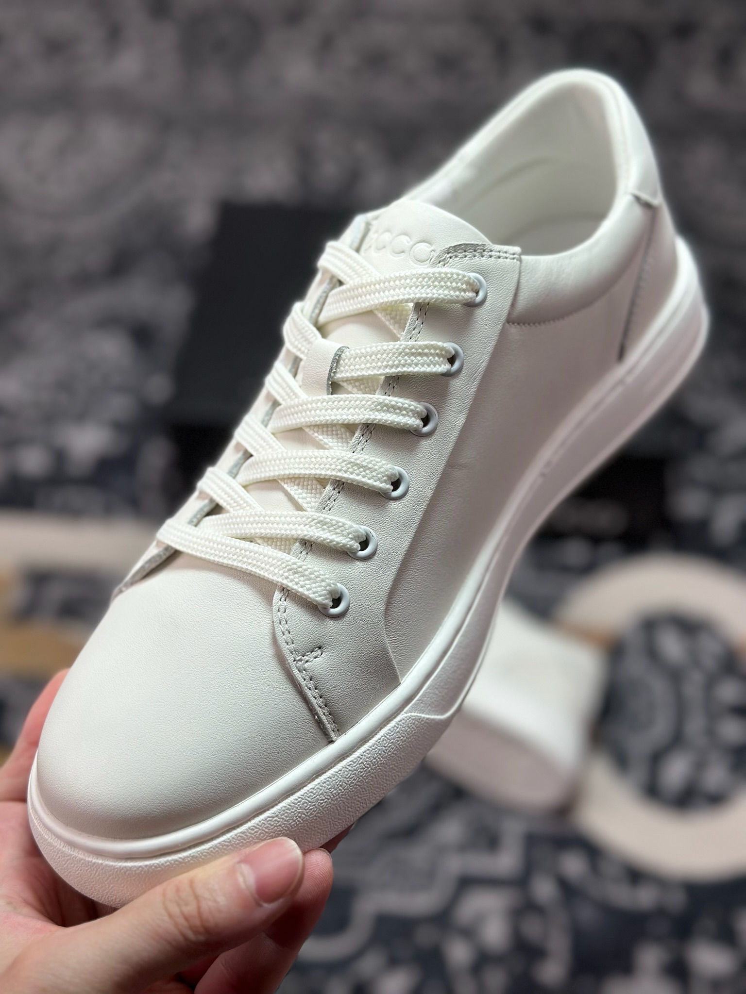 B6300 原装级别 ECCO爱步休闲鞋男 25年新款真皮舒适时尚休闲板鞋