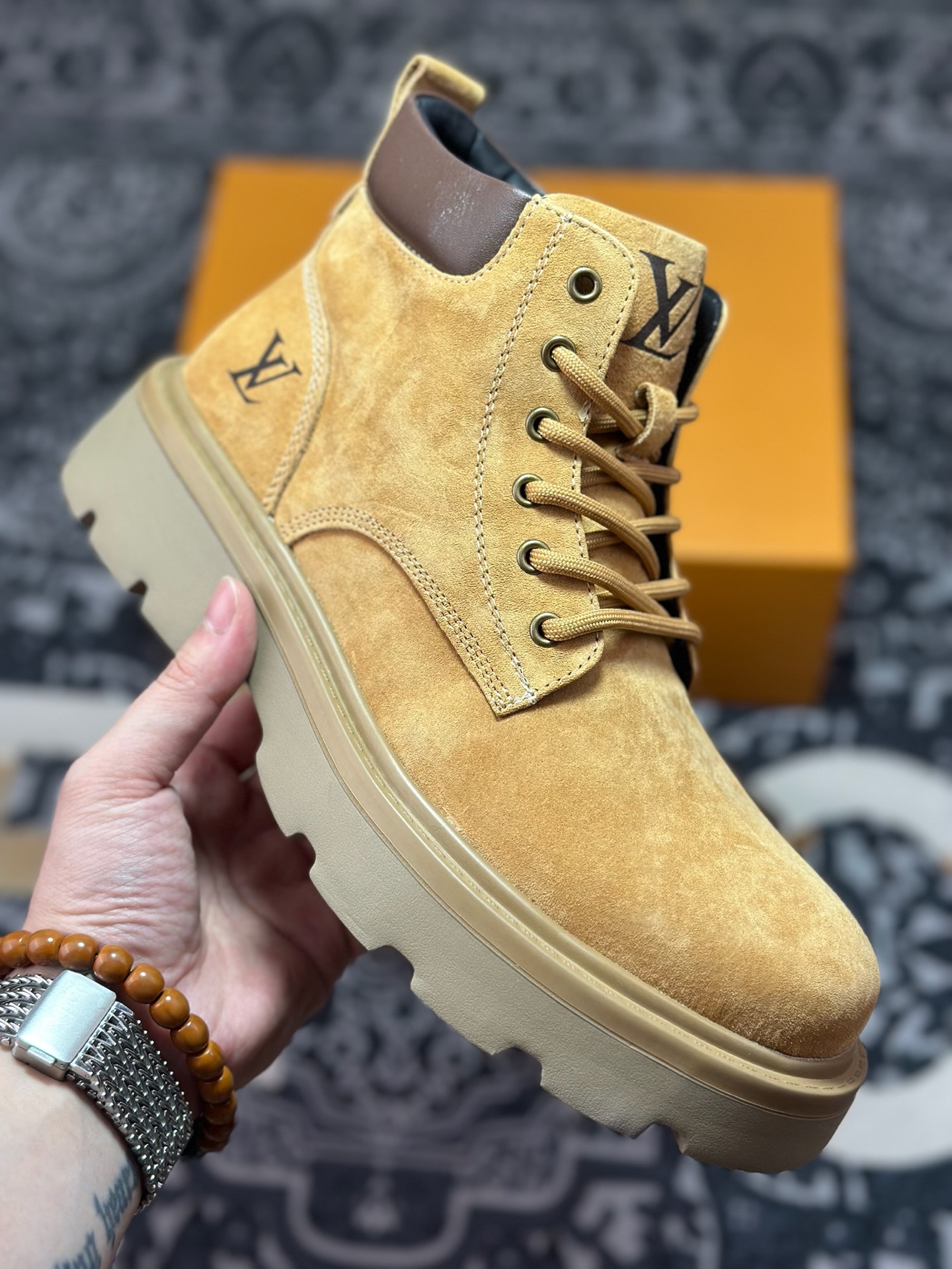 B5280 原装级别 Louis Vuitton 路易威登 LV秋冬新款轻底休闲大黄靴