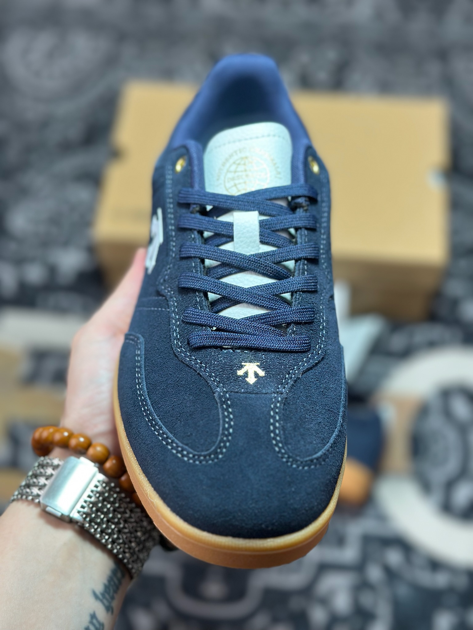 A8200 原装级别 迪桑特Descente edge coat Clash 复古拼接生活休闲德训鞋