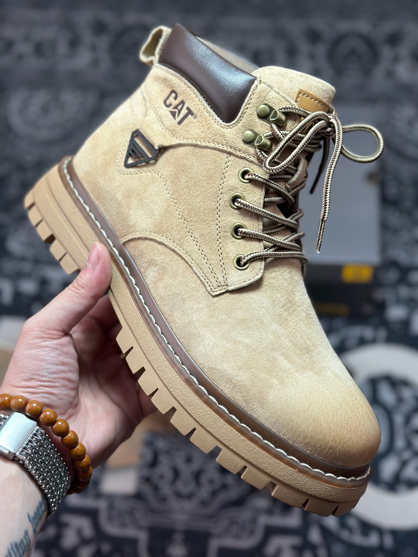 B5280 原装级别 新货#CAT卡特 硬汉推土机品牌经典百搭户外休闲大黄靴系列