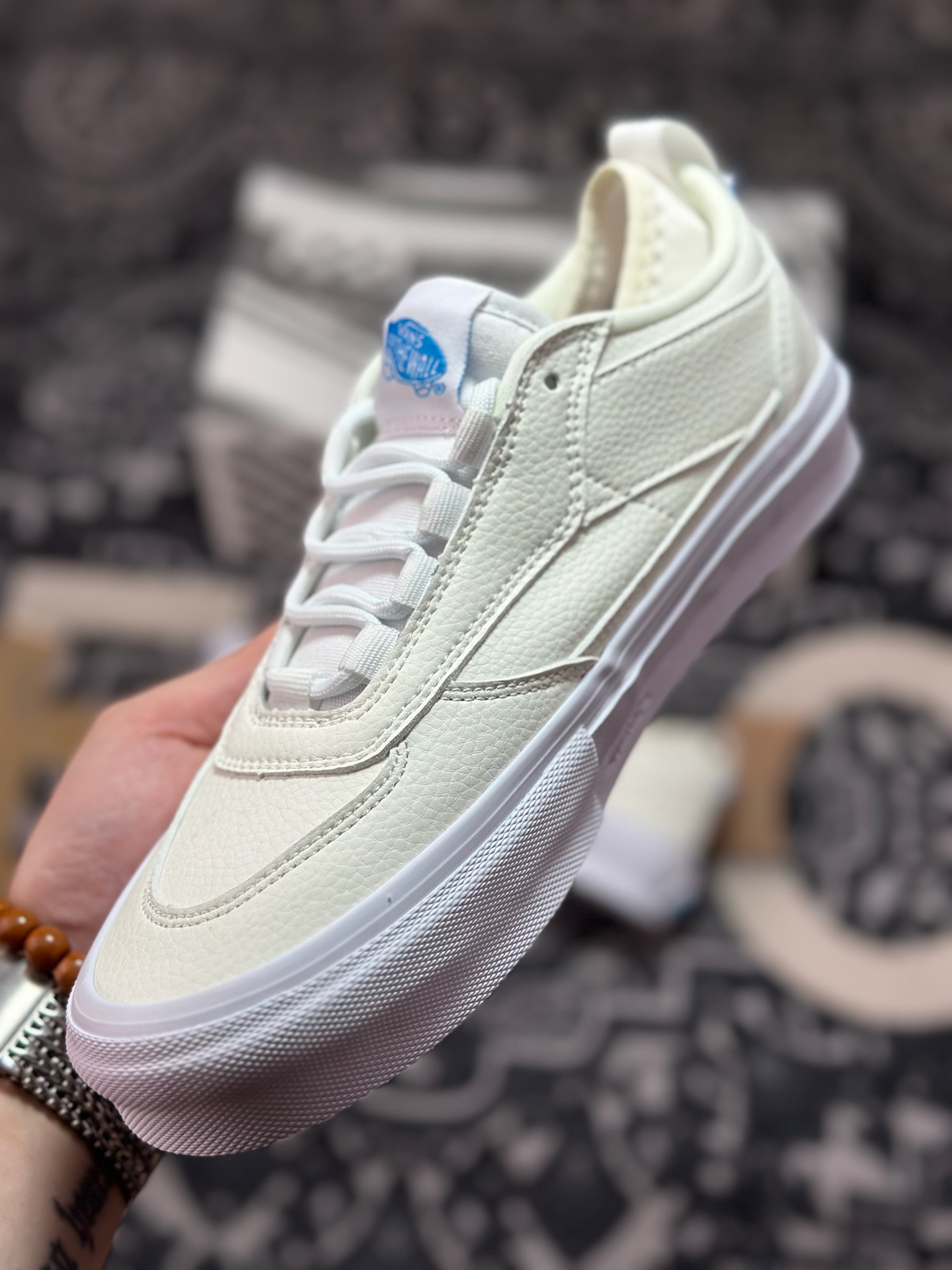 A6180 真标 Vans Skate Safe Low 白色荔枝皮 轻便舒适百搭休闲滑板鞋