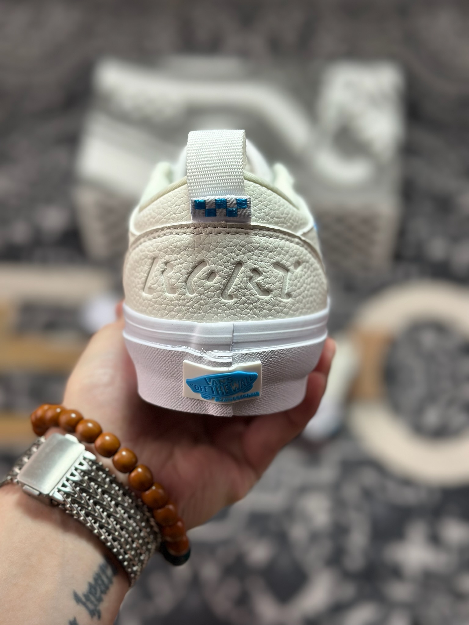 A6180 真标 Vans Skate Safe Low 白色荔枝皮 轻便舒适百搭休闲滑板鞋