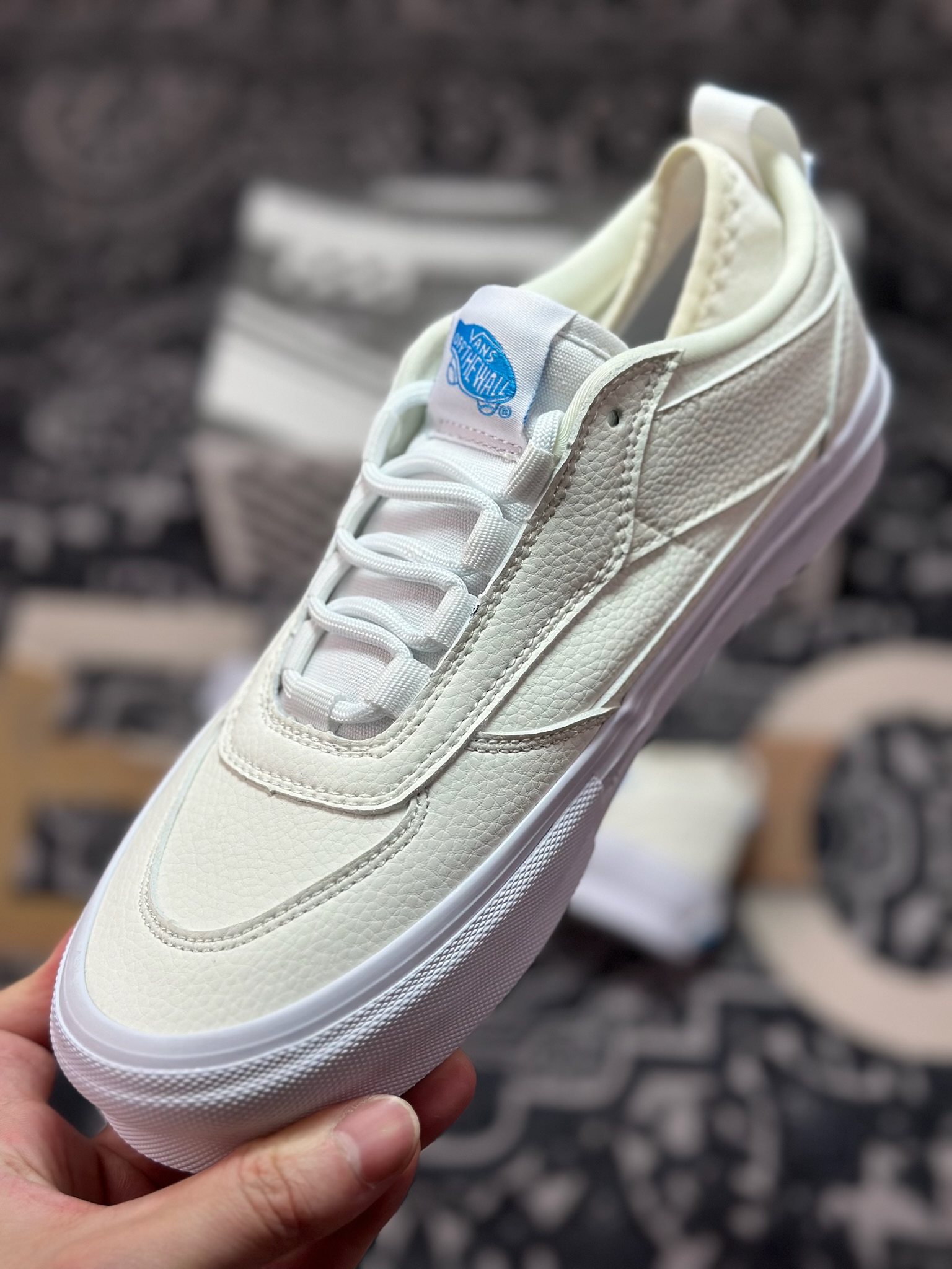 A6180 真标 Vans Skate Safe Low 白色荔枝皮 轻便舒适百搭休闲滑板鞋