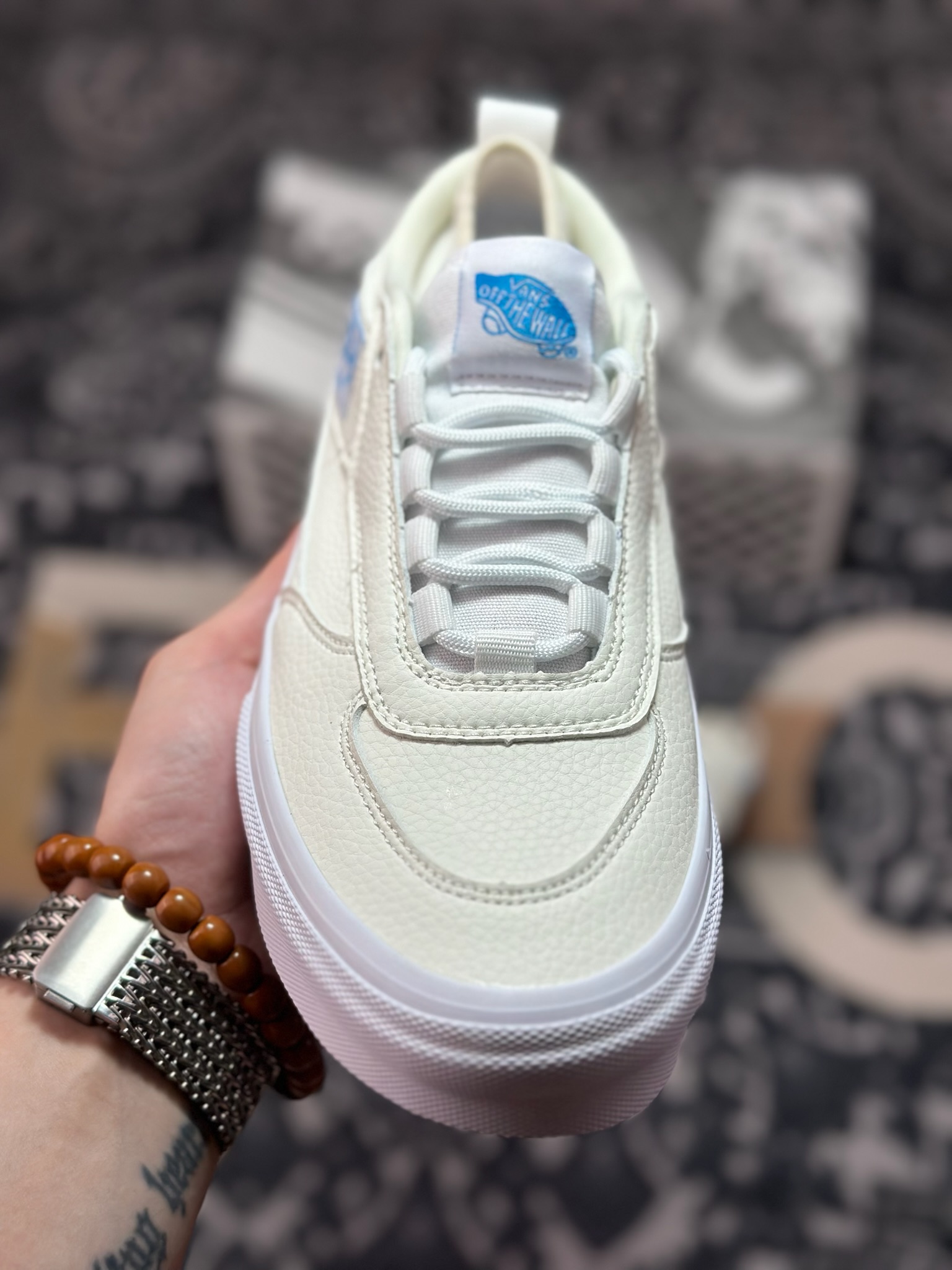 A6180 真标 Vans Skate Safe Low 白色荔枝皮 轻便舒适百搭休闲滑板鞋