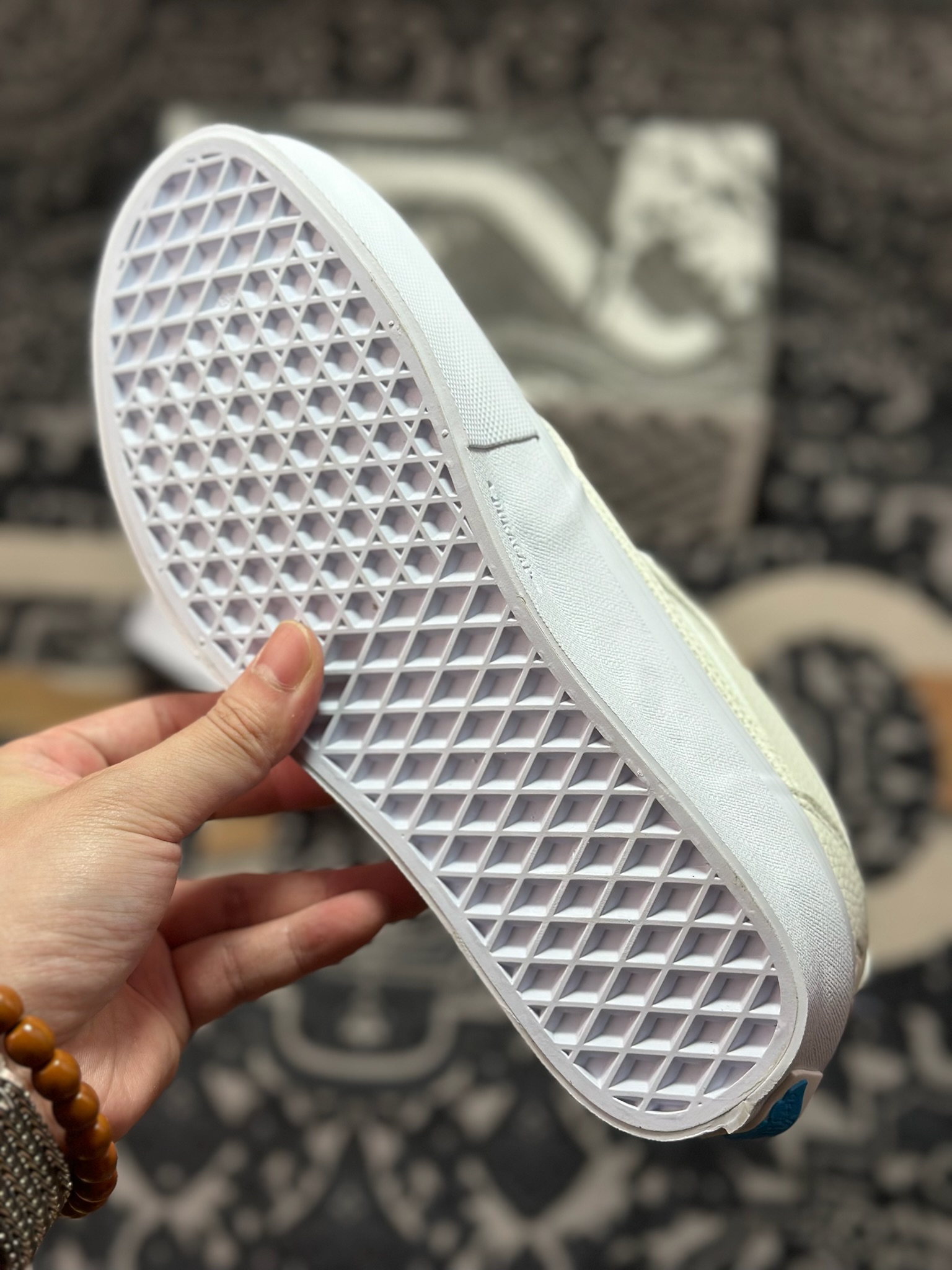 A6180 真标 Vans Skate Safe Low 白色荔枝皮 轻便舒适百搭休闲滑板鞋