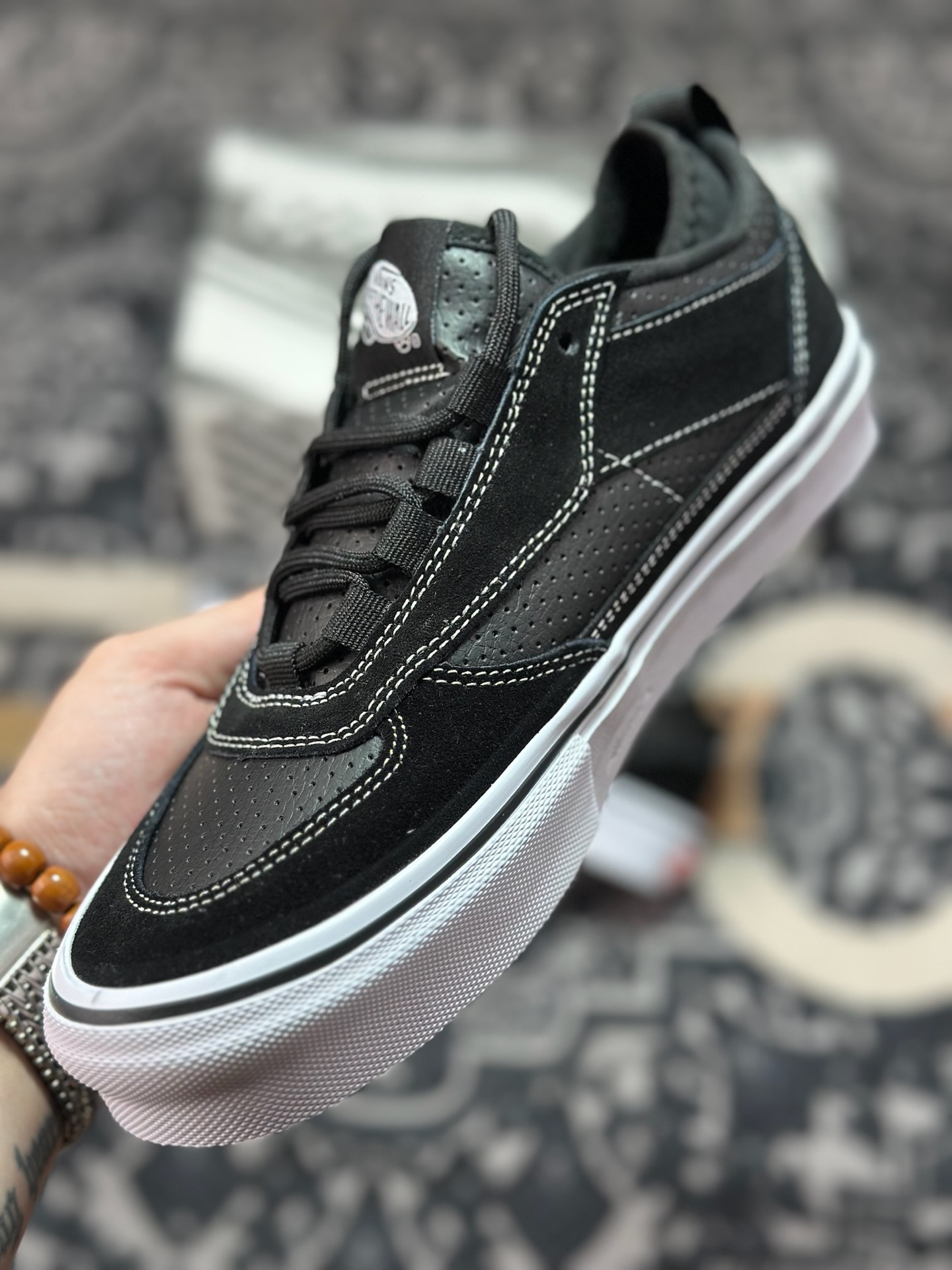 A6180 真标 PALACE x Vans Half Cab 黑白 舒适百搭轻便滑板鞋 VN0007QXBA21