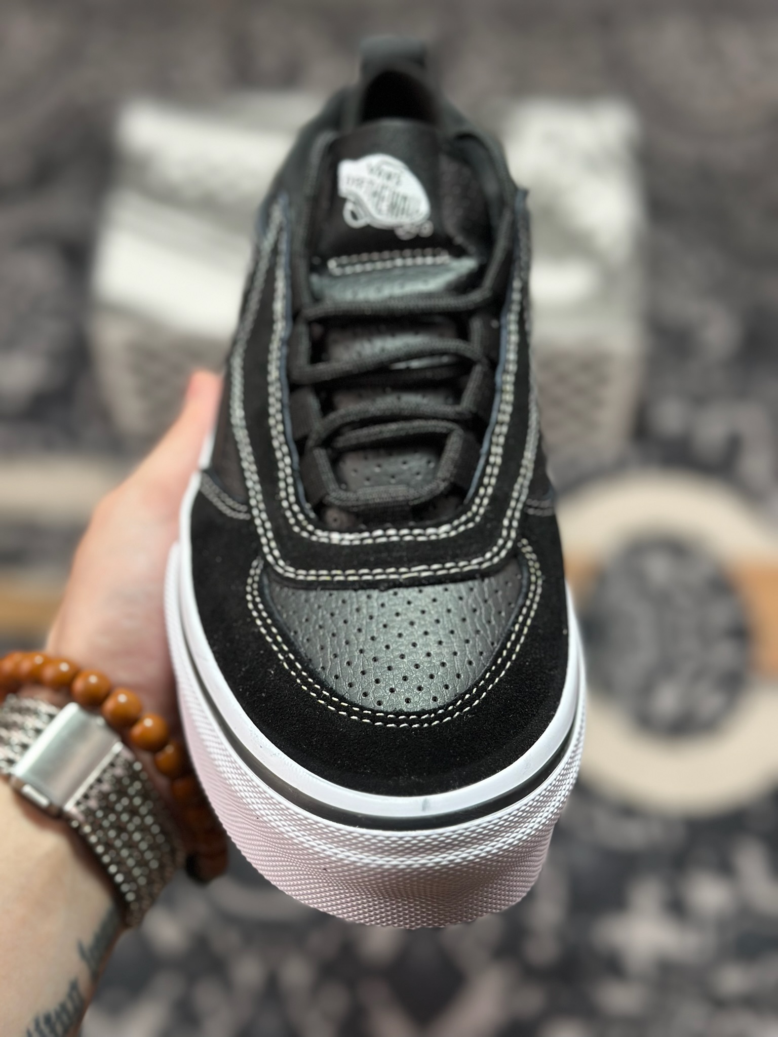 A6180 真标 PALACE x Vans Half Cab 黑白 舒适百搭轻便滑板鞋 VN0007QXBA21