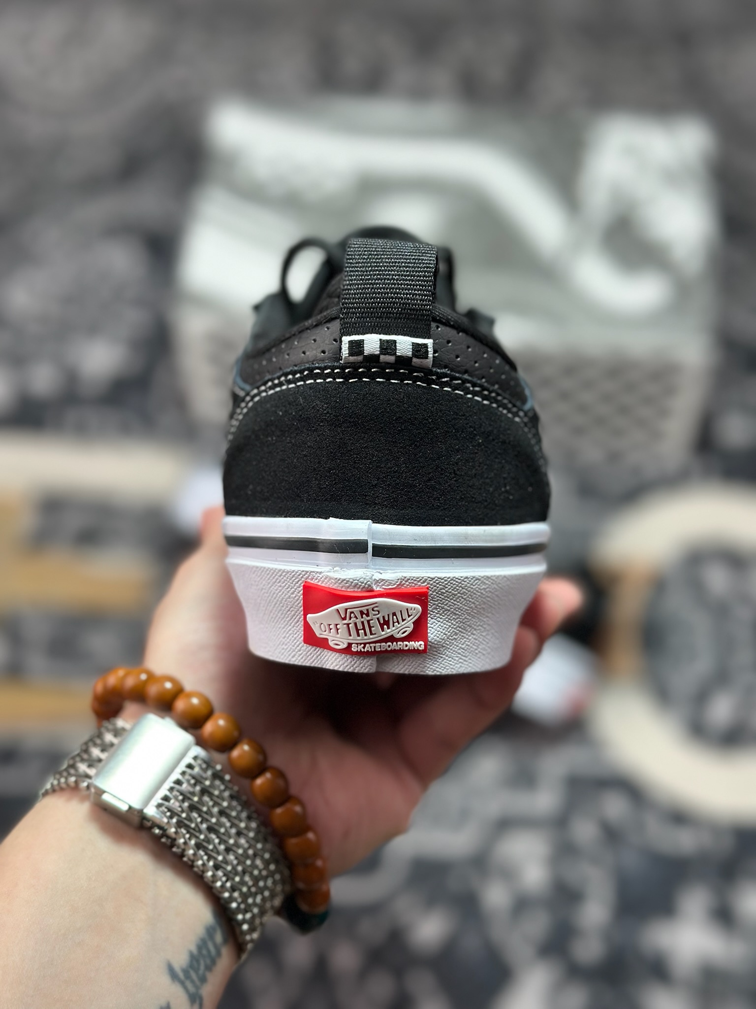 A6180 真标 PALACE x Vans Half Cab 黑白 舒适百搭轻便滑板鞋 VN0007QXBA21