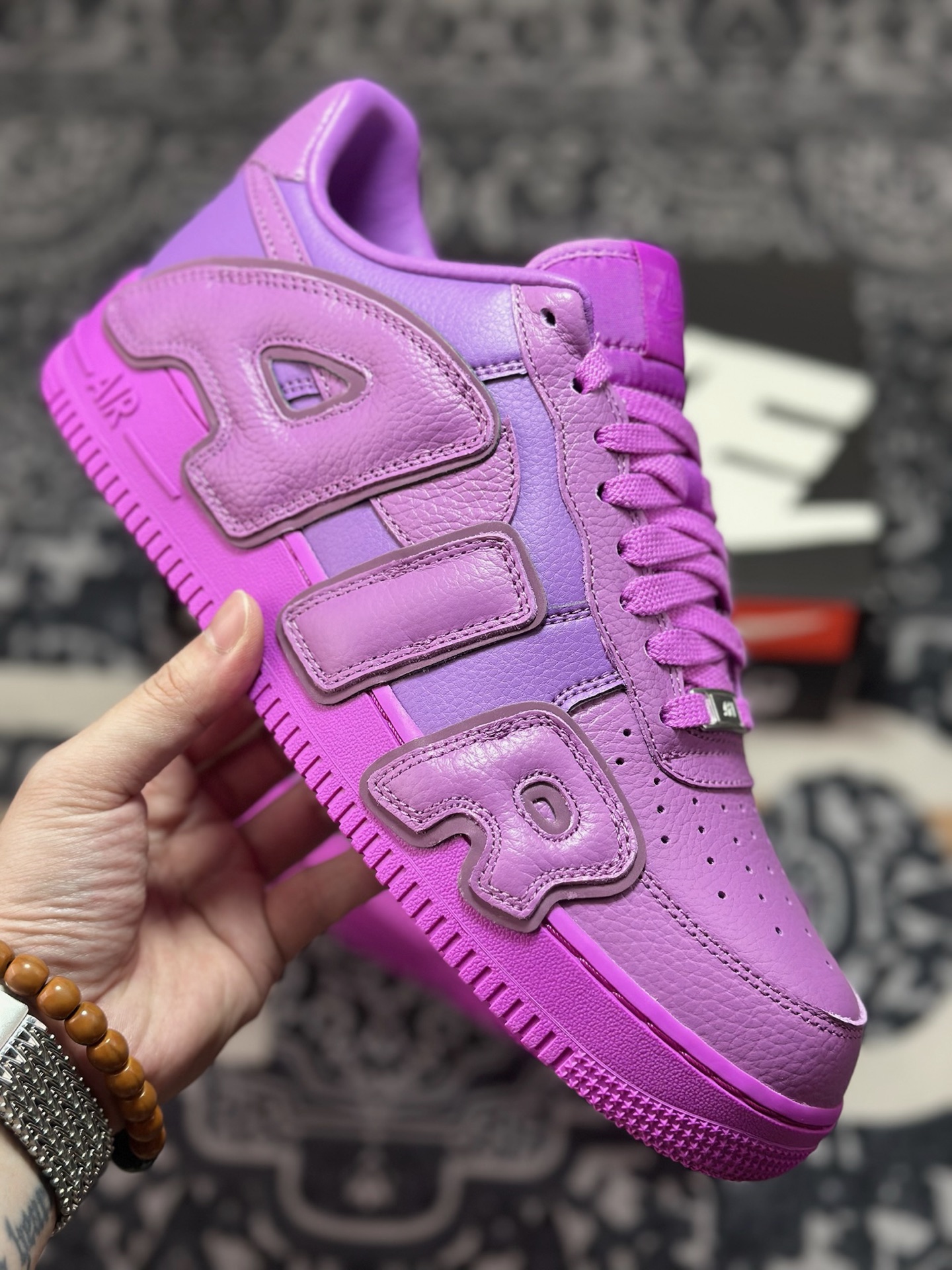 C1350 优选 原装级别 CPFM x NK Air Force 1 07 Low 空军一号系列低帮经典百搭休闲运动板鞋“联名放大补丁字母” FQ7069-500