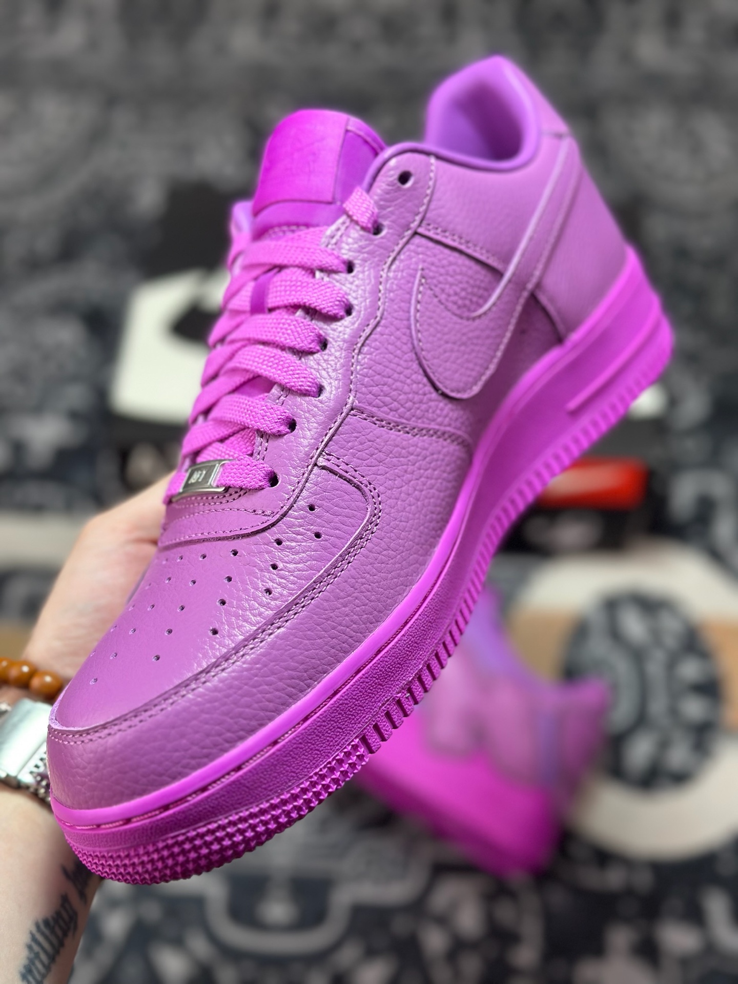 C1350 优选 原装级别 CPFM x NK Air Force 1 07 Low 空军一号系列低帮经典百搭休闲运动板鞋“联名放大补丁字母” FQ7069-500