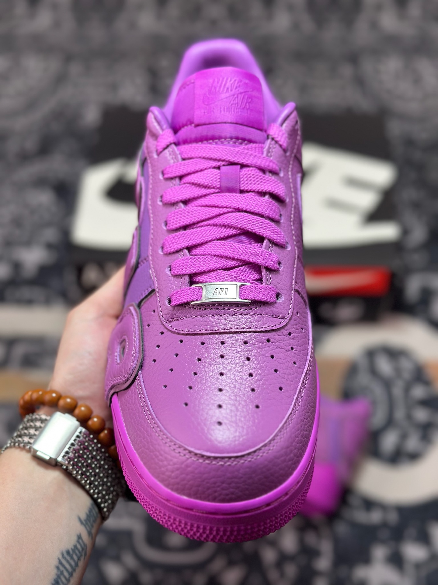 C1350 优选 原装级别 CPFM x NK Air Force 1 07 Low 空军一号系列低帮经典百搭休闲运动板鞋“联名放大补丁字母” FQ7069-500