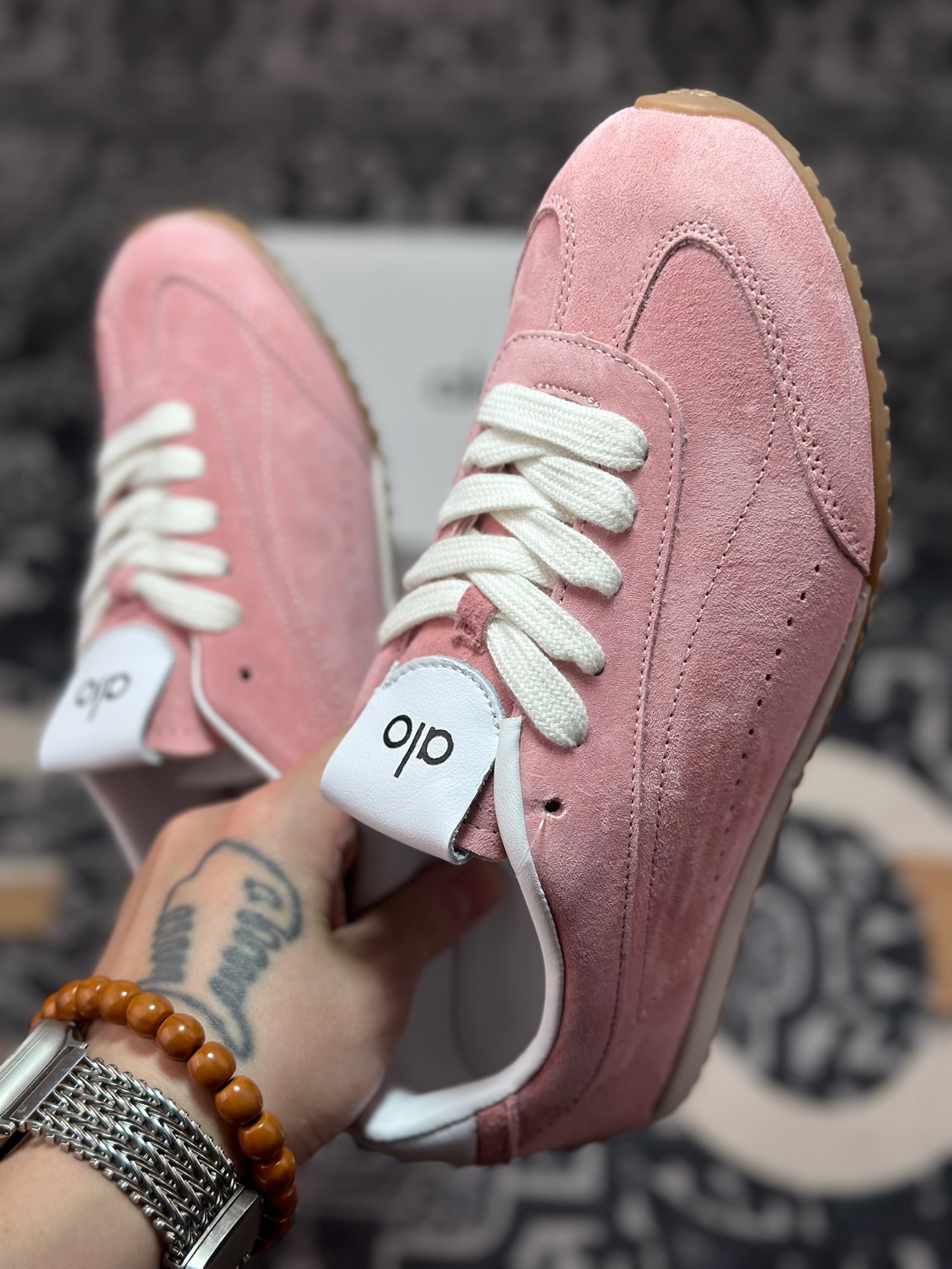 原装级别 Alo Yoga Sunset Sneaker 徳训生活休闲鞋 粉色 A0891U-Pink