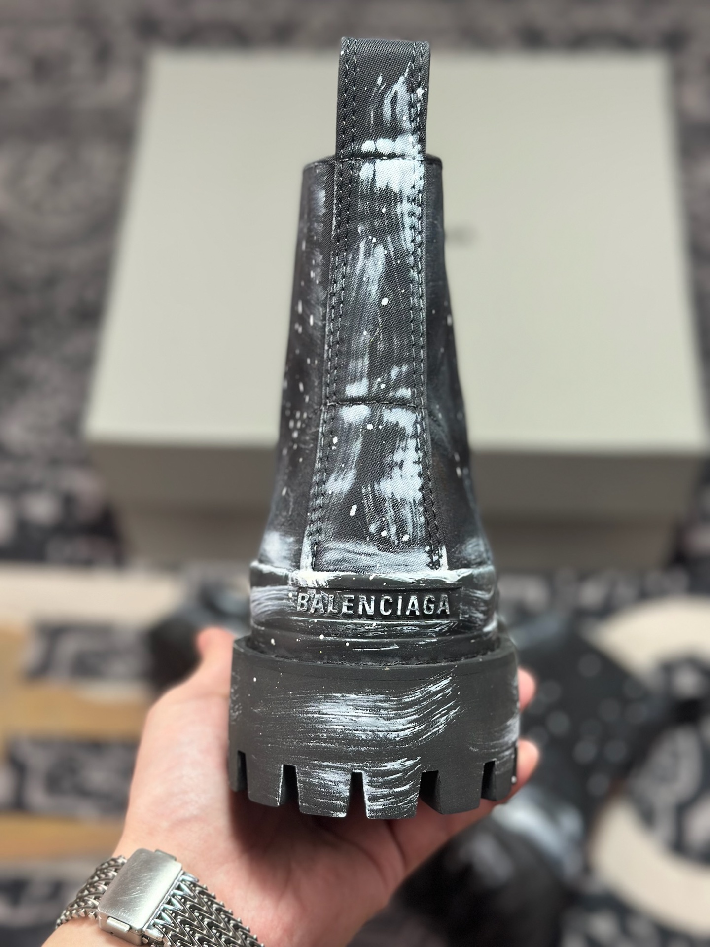 巴黎世家BALENCIAGA Men's Leather boots 大头米奇风真皮德比休闲厚底皮鞋