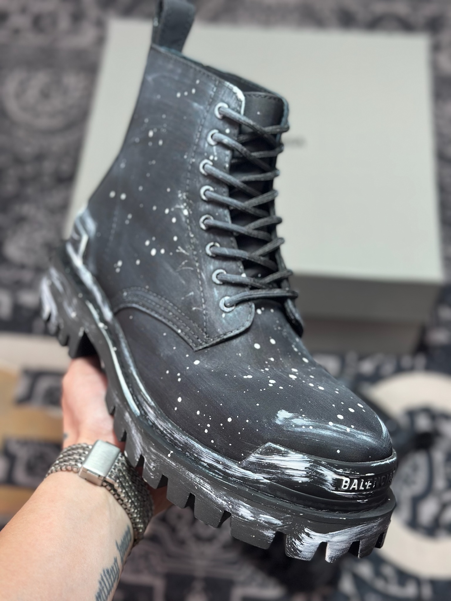 巴黎世家BALENCIAGA Men’s Leather boots 大头米奇风真皮德比休闲厚底皮鞋