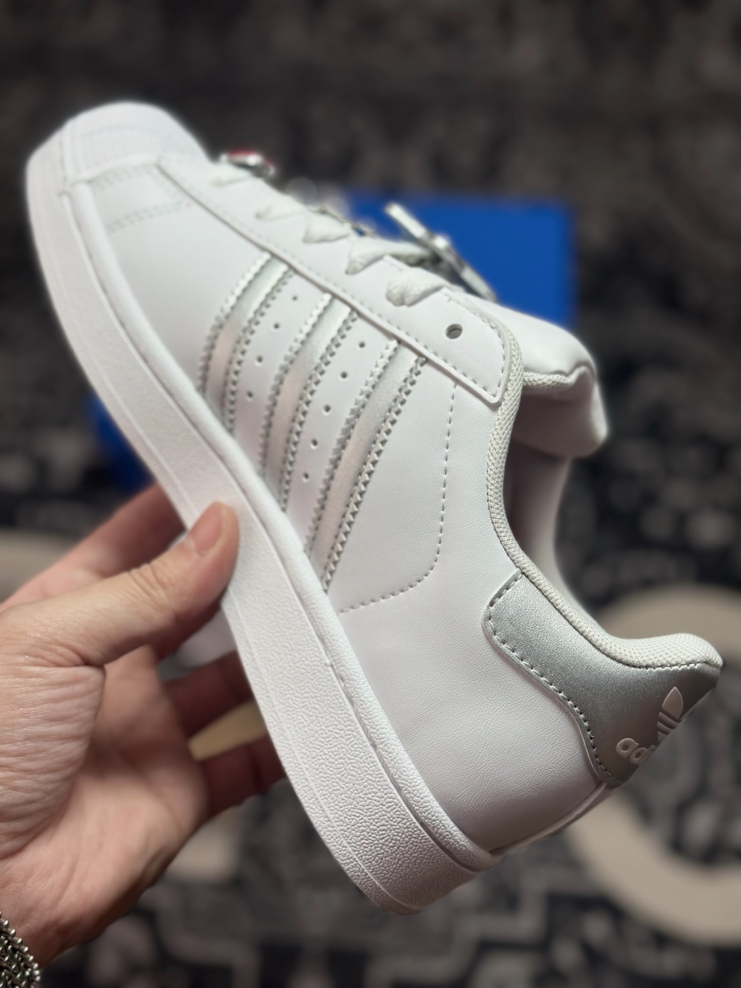 原装级别 平台爆款 adidas originals Super 白银色 JQ8777