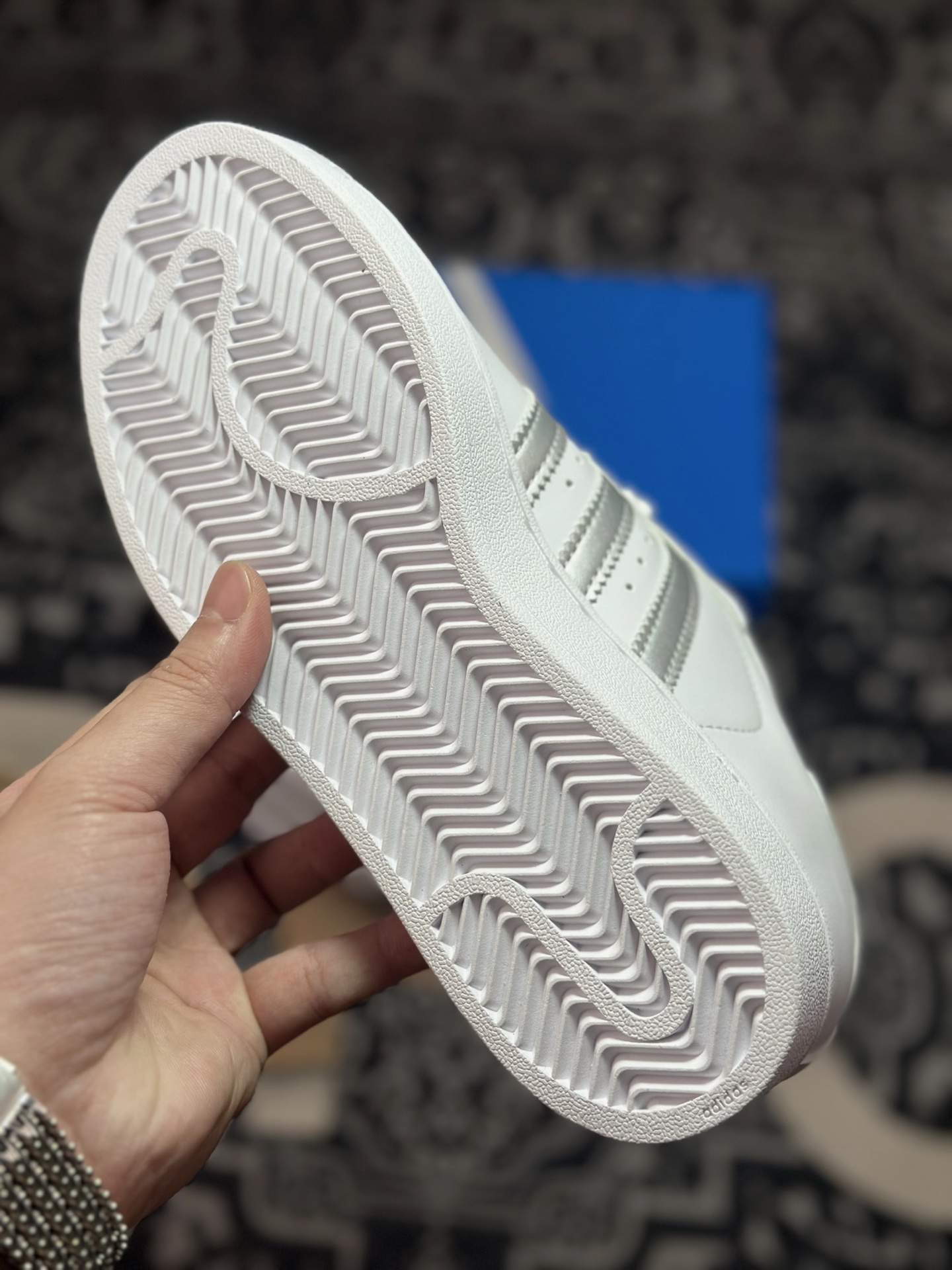 原装级别 平台爆款 adidas originals Super 白银色 JQ8777