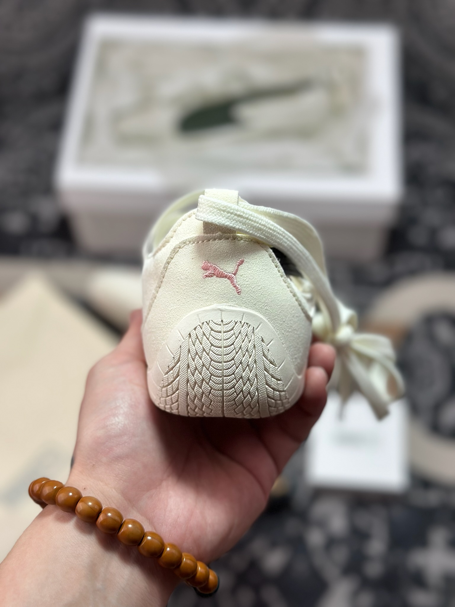 原装级别 Rose x Puma speedcat 彪马 舒适百搭芭蕾绑带镂空甜美设计感撞色 芭蕾鞋 404395-01