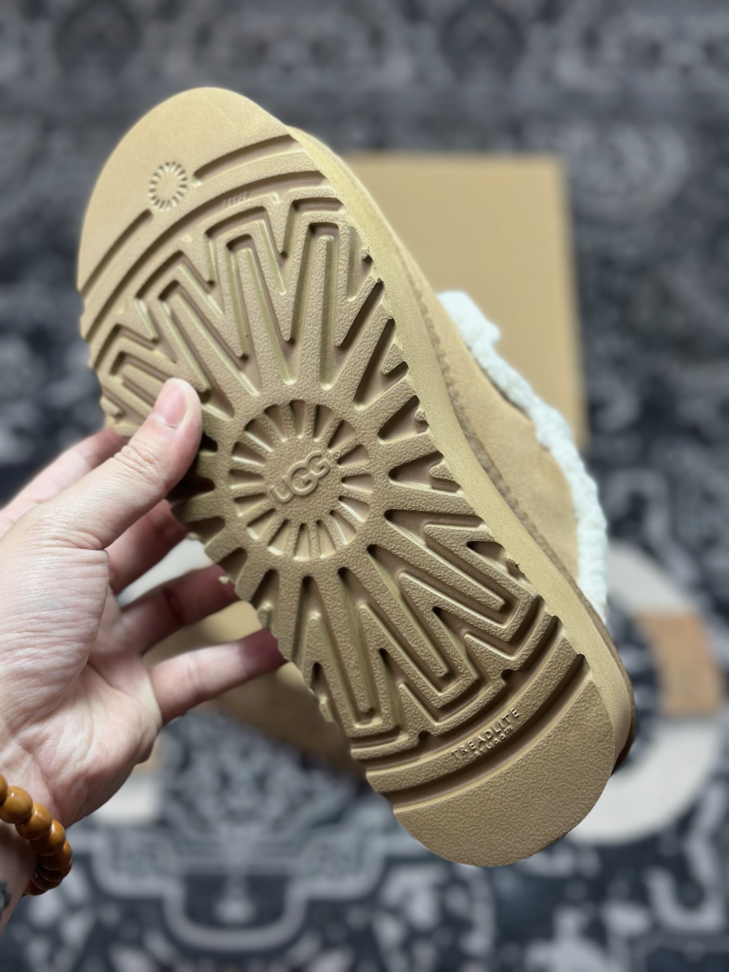 原装级别 新货#UGG 小胖丁系列加厚款 穆勒风包头5CM半拖鞋 民族风秋冬雪地靴