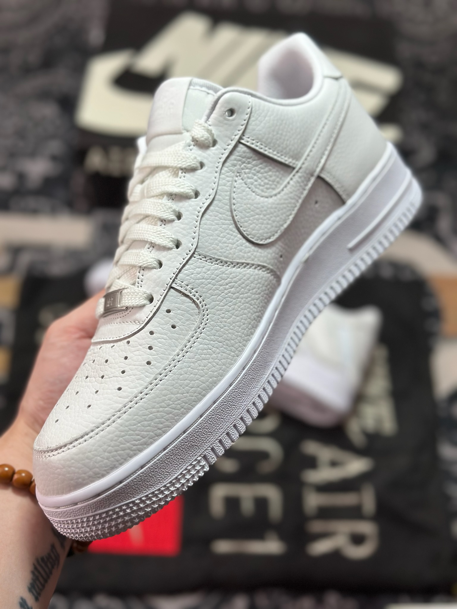 优选 原装级别 CPFM x NK Air Force 1 07 Low 空军一号系列低帮经典百搭休闲运动板鞋“联名放大补丁字母” FQ7069-100