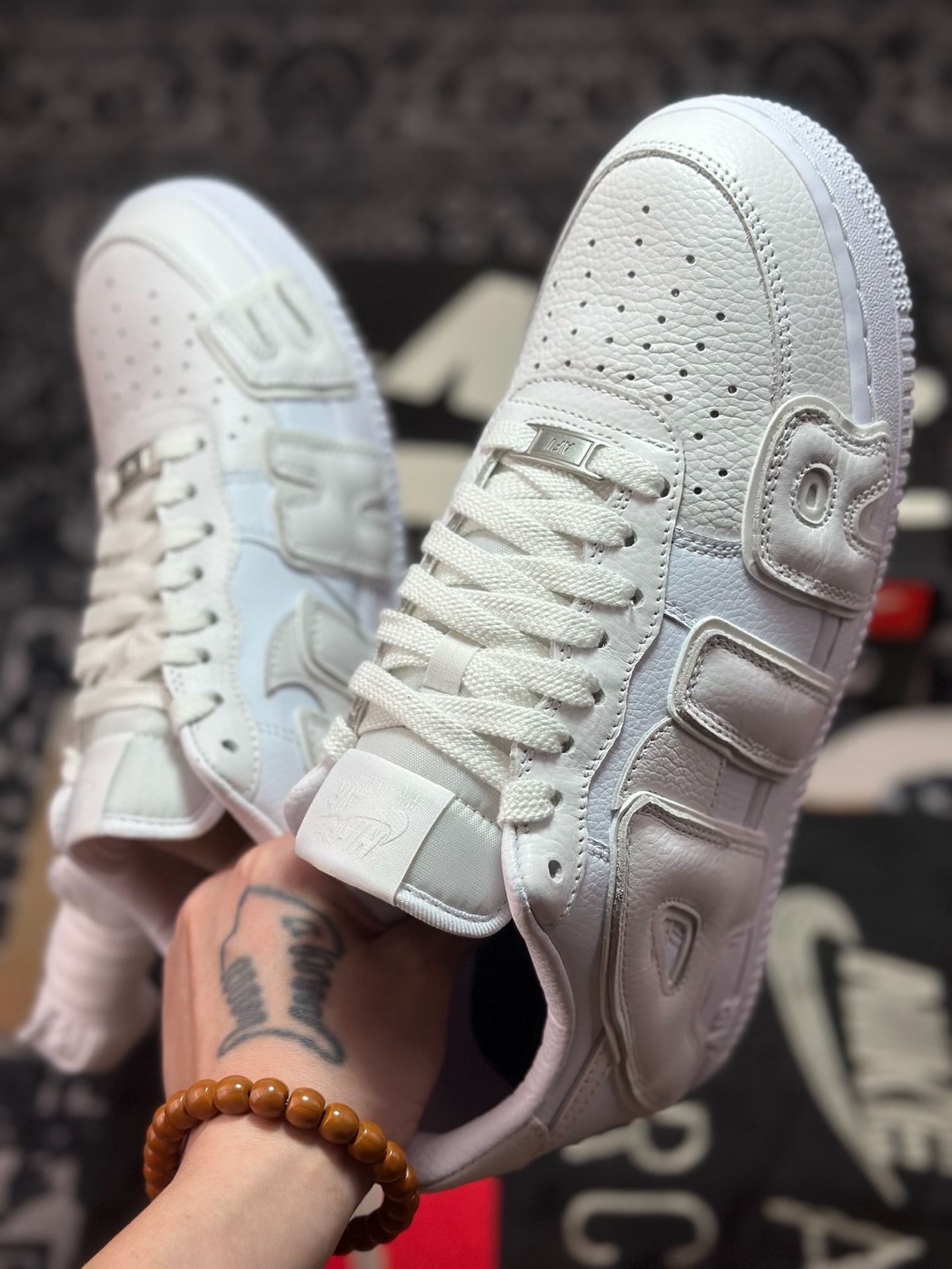 优选 原装级别 CPFM x NK Air Force 1 07 Low 空军一号系列低帮经典百搭休闲运动板鞋“联名放大补丁字母” FQ7069-100