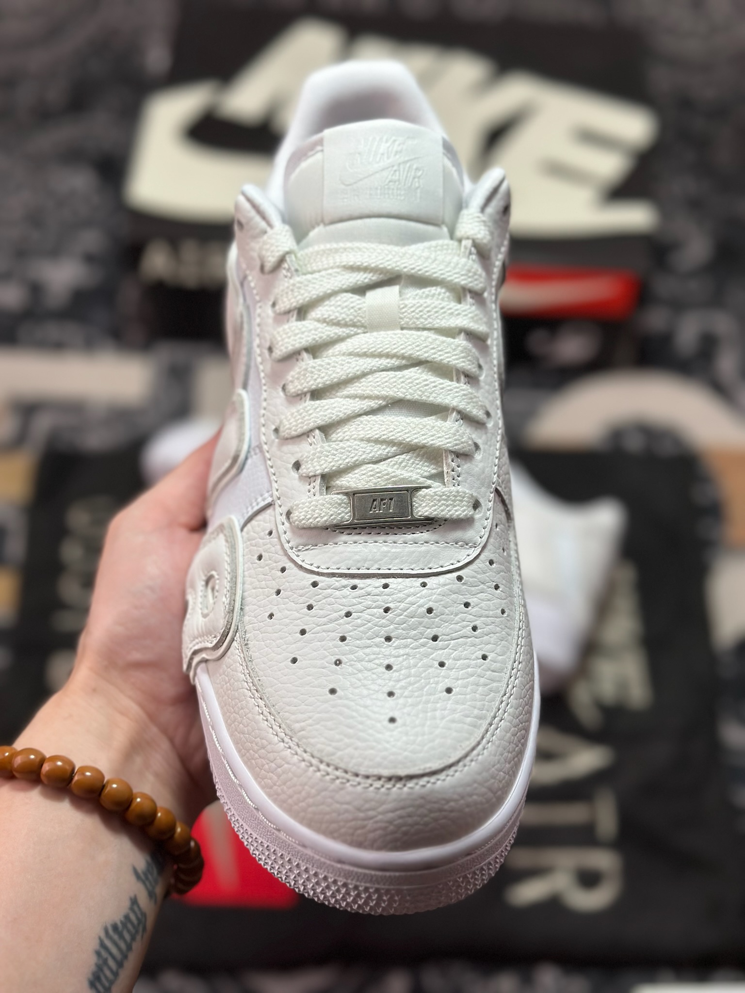 优选 原装级别 CPFM x NK Air Force 1 07 Low 空军一号系列低帮经典百搭休闲运动板鞋“联名放大补丁字母” FQ7069-100