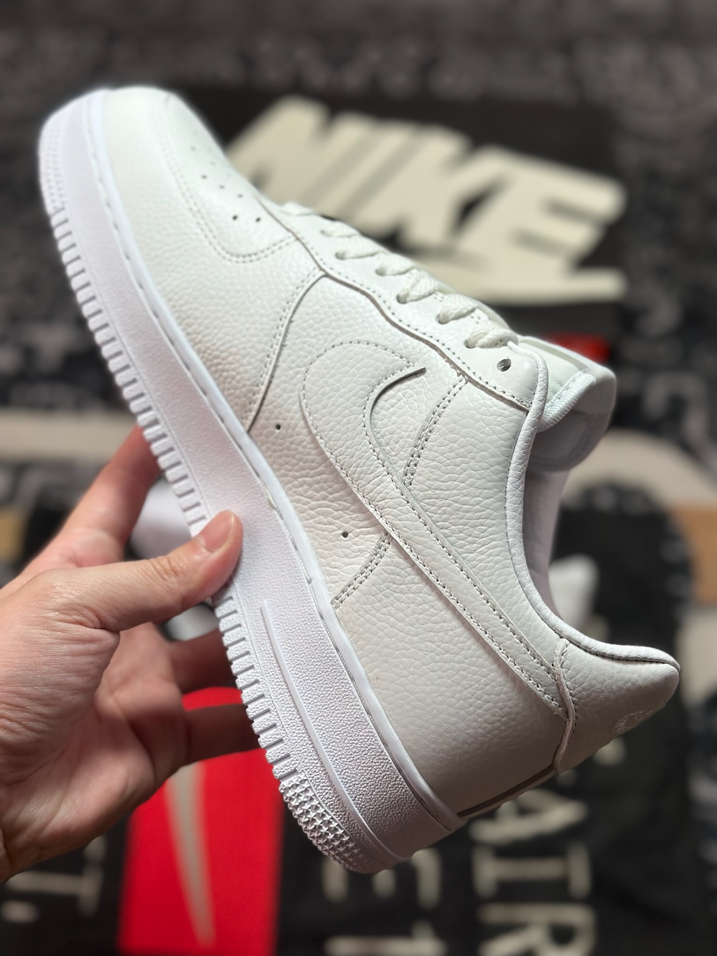 优选 原装级别 CPFM x NK Air Force 1 07 Low 空军一号系列低帮经典百搭休闲运动板鞋“联名放大补丁字母” FQ7069-100