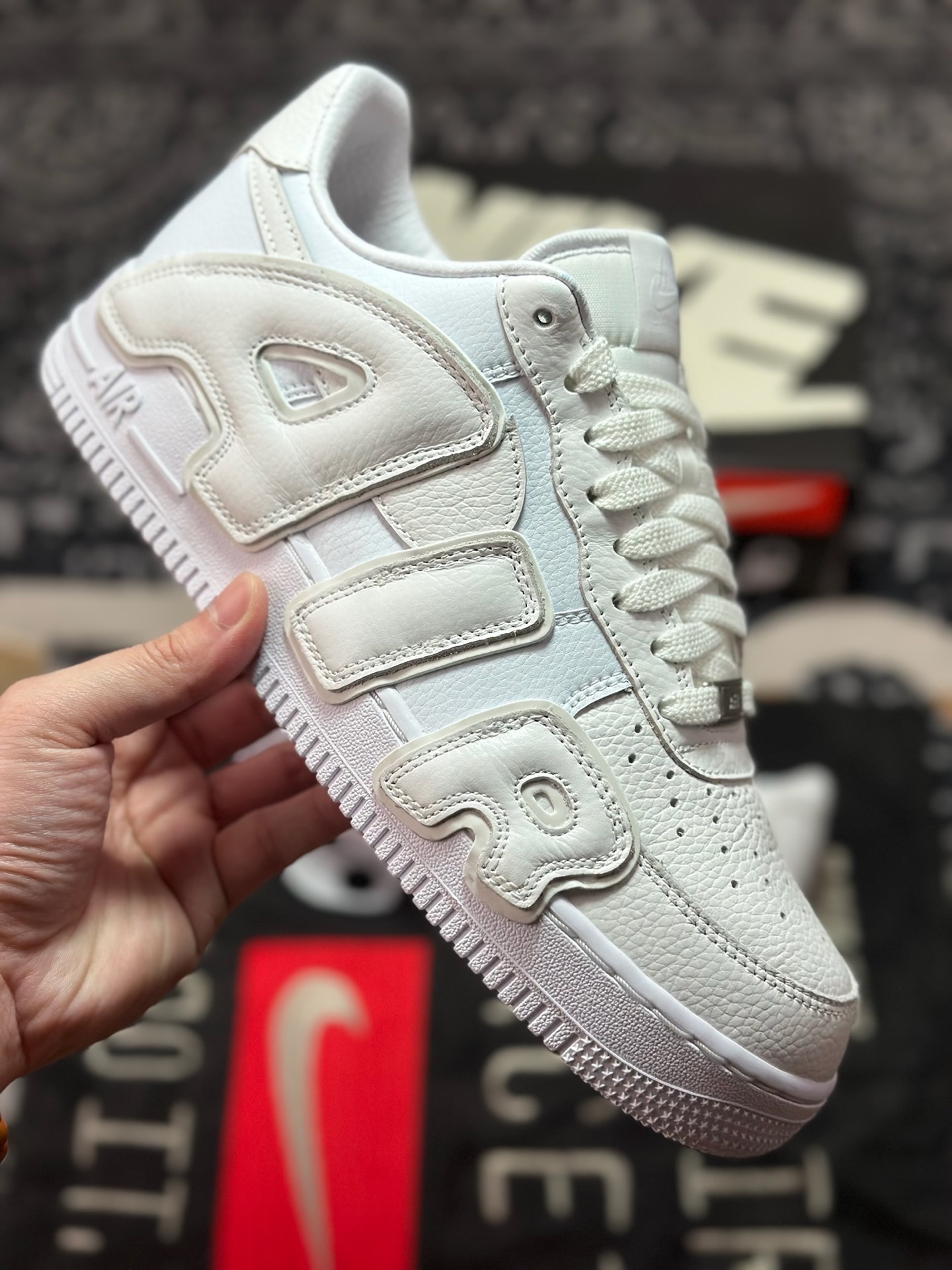 优选 原装级别 CPFM x NK Air Force 1 07 Low 空军一号系列低帮经典百搭休闲运动板鞋“联名放大补丁字母” FQ7069-100
