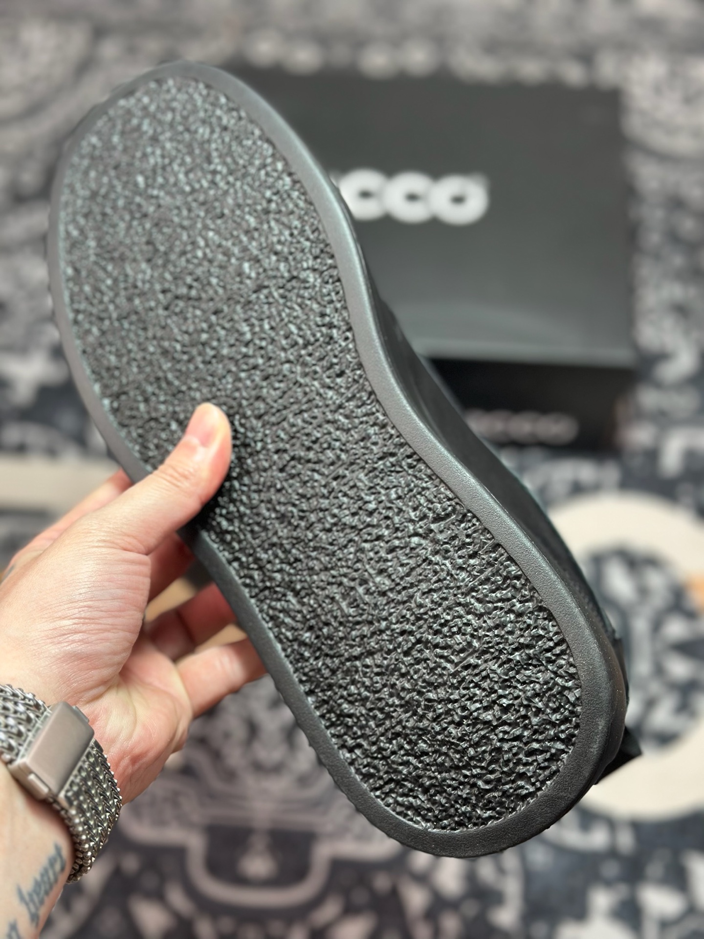 原装级别 ECCO爱步休闲鞋男 25年新款真皮系带舒适板鞋