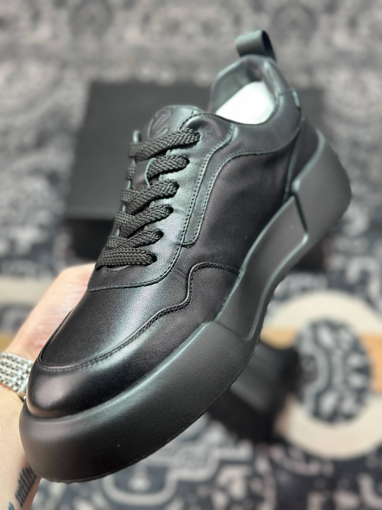 原装级别 ECCO爱步休闲鞋男 25年新款真皮系带舒适板鞋