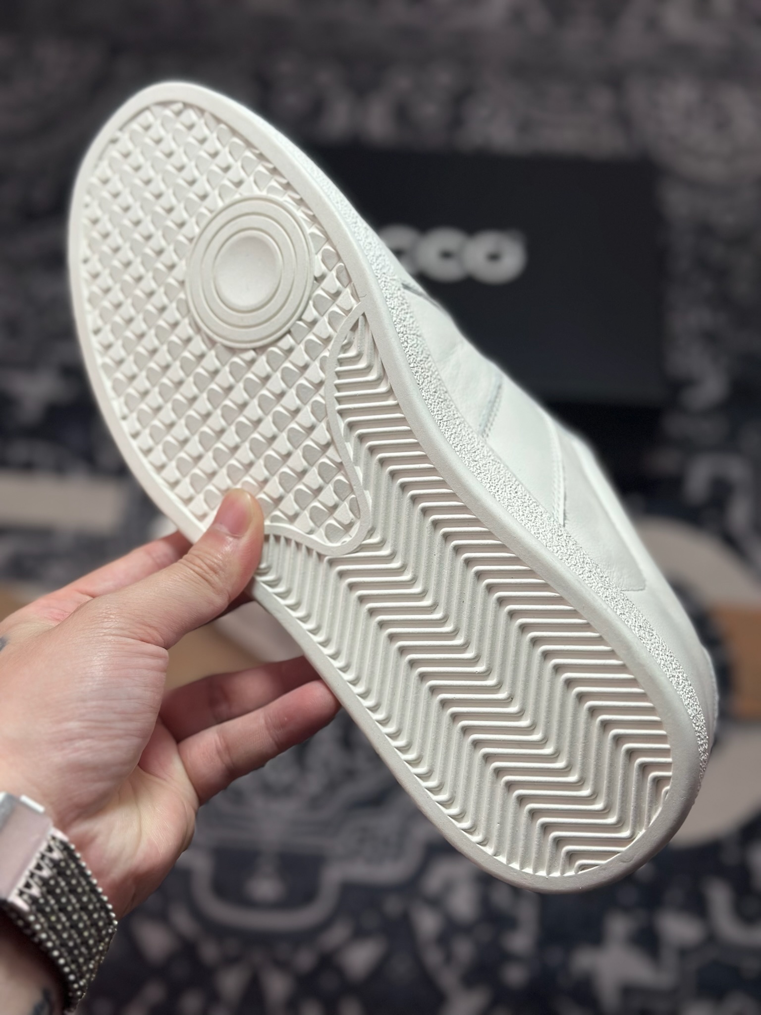 原装级别 ECCO爱步男鞋德训鞋秋 经典时尚百搭舒适小白鞋男