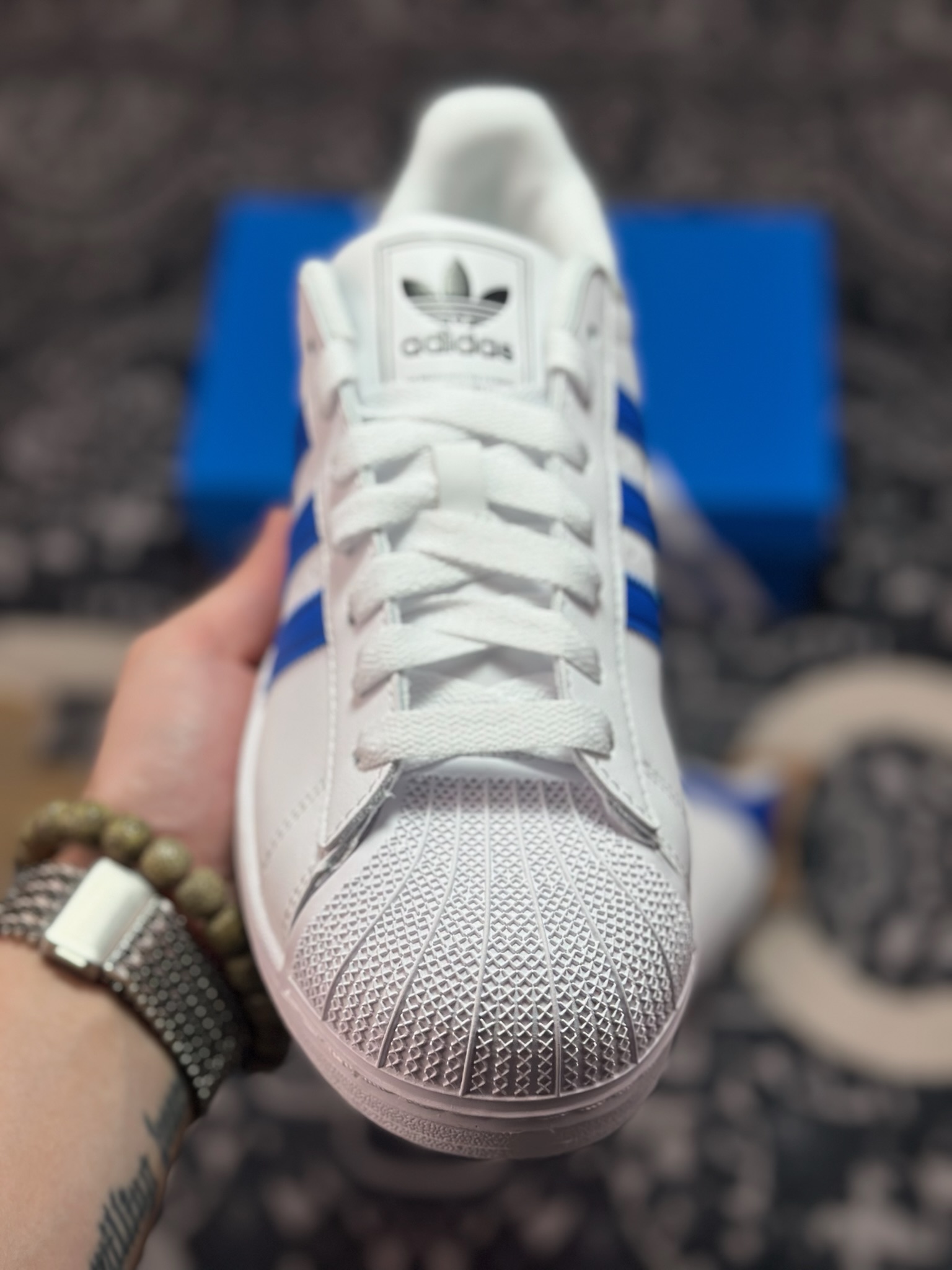 A4170 原装级别 Adidas Originals Super 三叶草经典黑标系列复古贝壳头 JQ4729