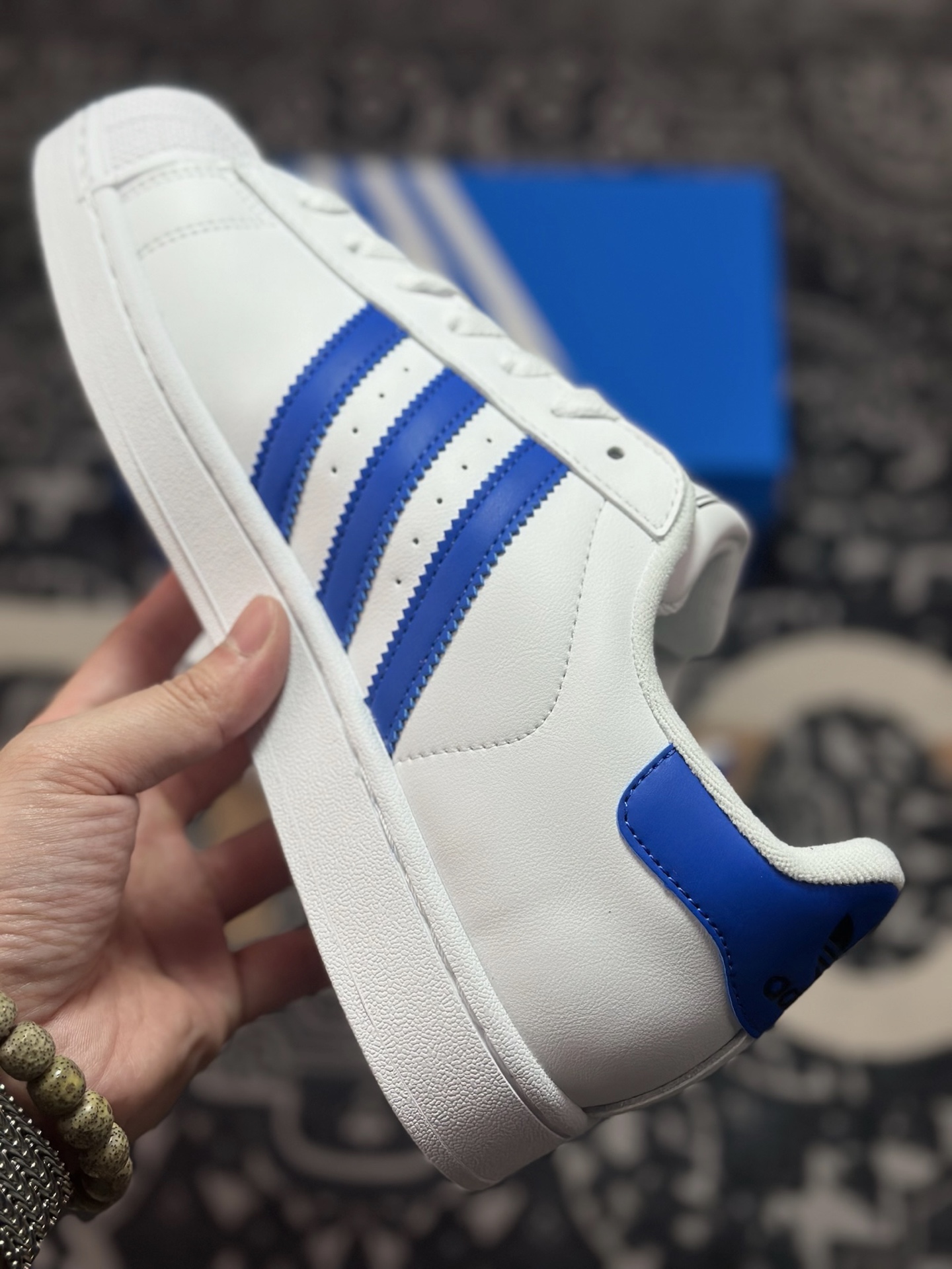 A4170 原装级别 Adidas Originals Super 三叶草经典黑标系列复古贝壳头 JQ4729