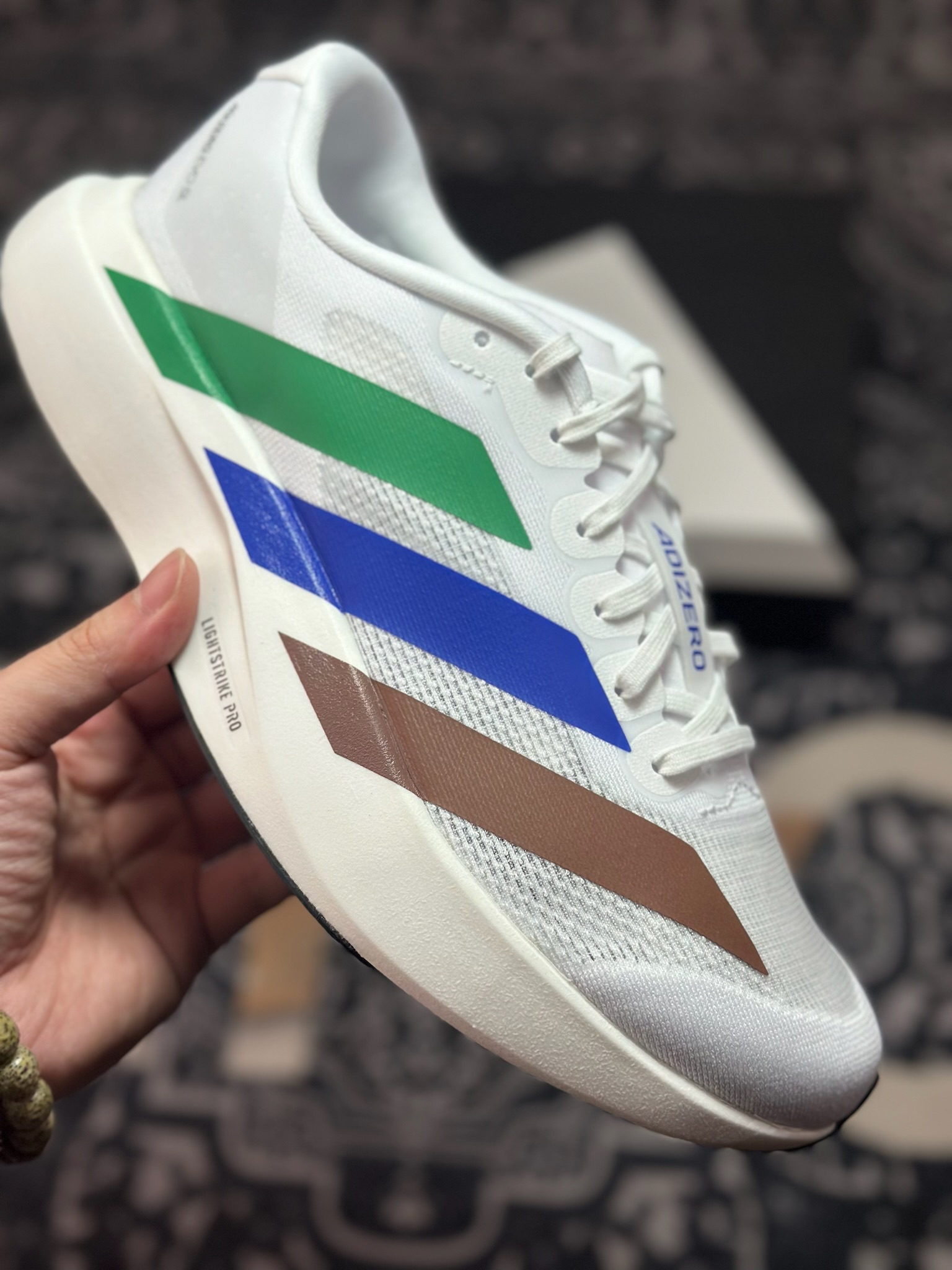 B1240 优选 原装级别 PK纯原 AD Adizero Evo SL M 白黑零度系列马拉松轻量竞速运动跑鞋黑白 EI3393