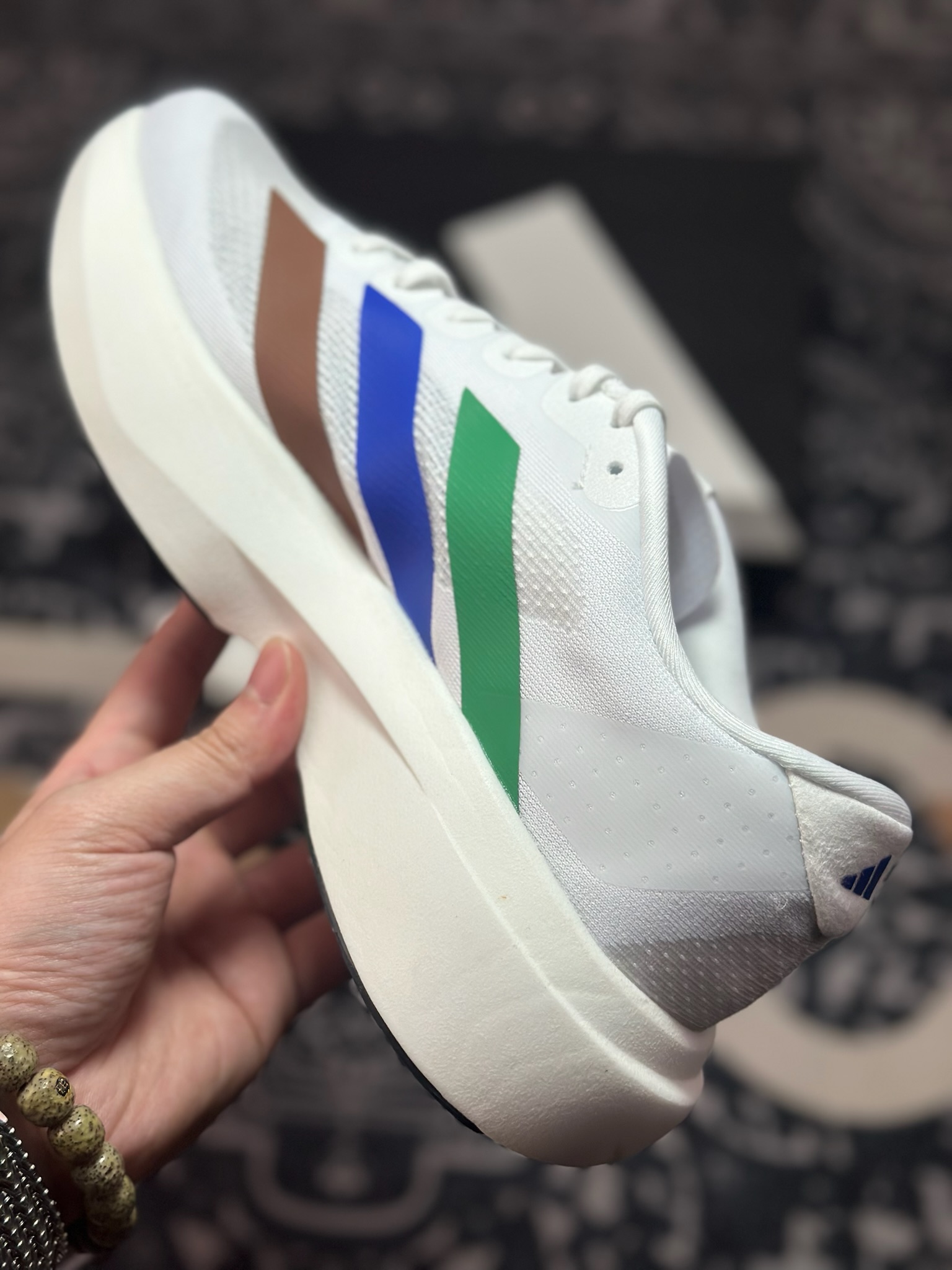 B1240 优选 原装级别 PK纯原 AD Adizero Evo SL M 白黑零度系列马拉松轻量竞速运动跑鞋黑白 EI3393