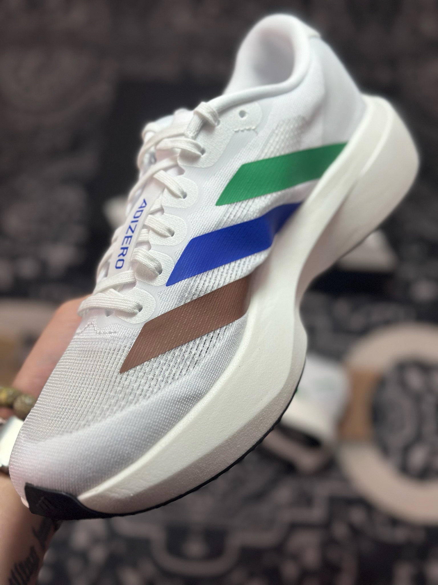 B1240 优选 原装级别 PK纯原 AD Adizero Evo SL M 白黑零度系列马拉松轻量竞速运动跑鞋黑白 EI3393