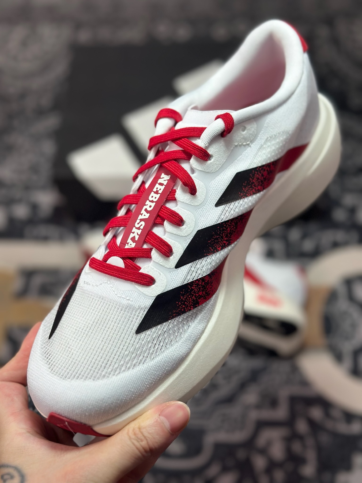 B1240 优选 原装级别 PK纯原 AD Adizero Evo SL M 白黑零度系列马拉松轻量竞速运动跑鞋黑 JQ4576