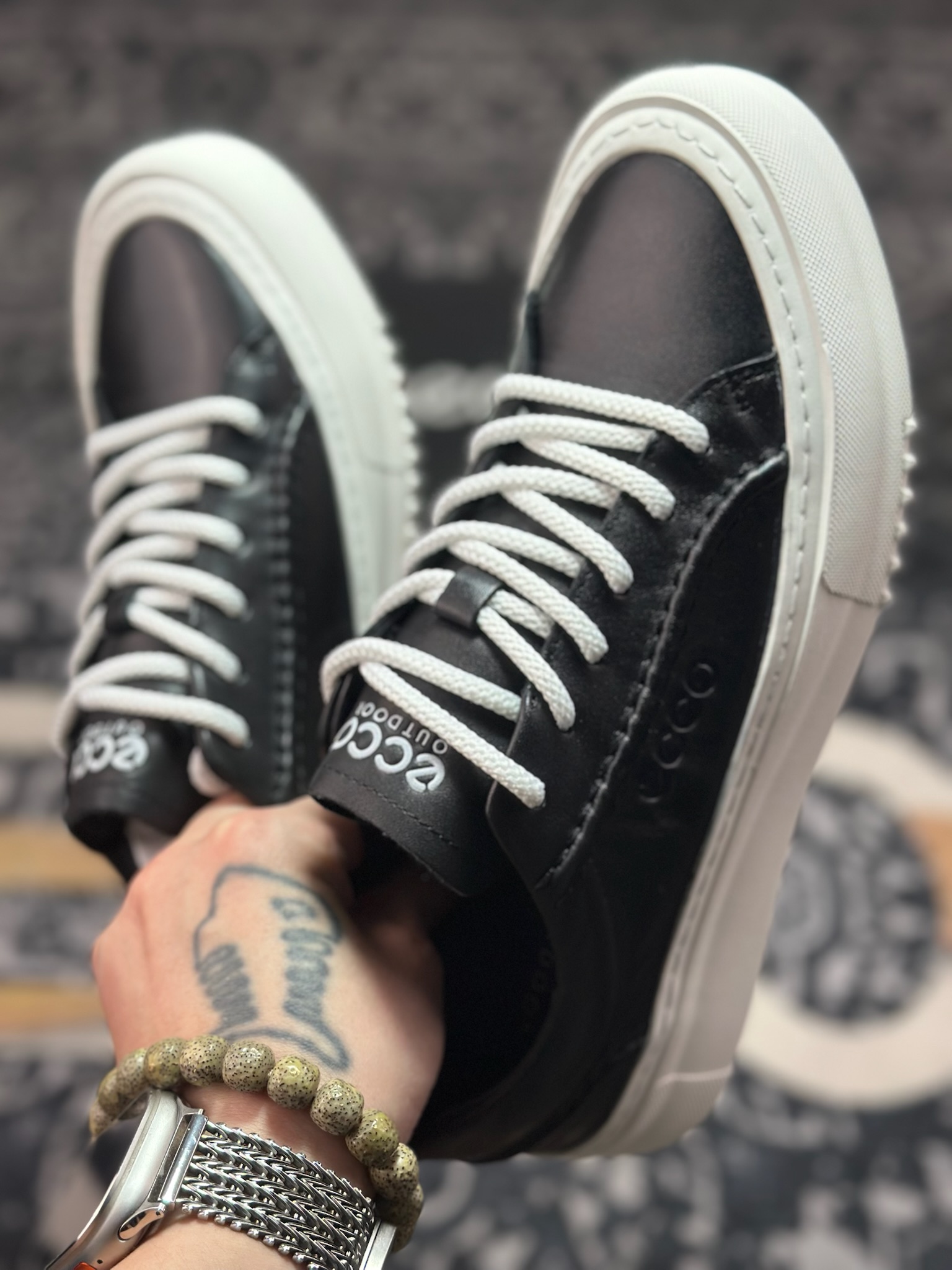 B6300 原装级别 ECCO爱步男士休闲小白鞋 简单耐看清爽版型 百搭休闲板鞋