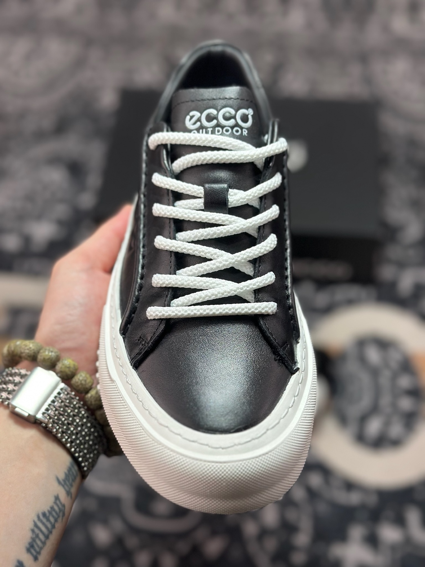 B6300 原装级别 ECCO爱步男士休闲小白鞋 简单耐看清爽版型 百搭休闲板鞋