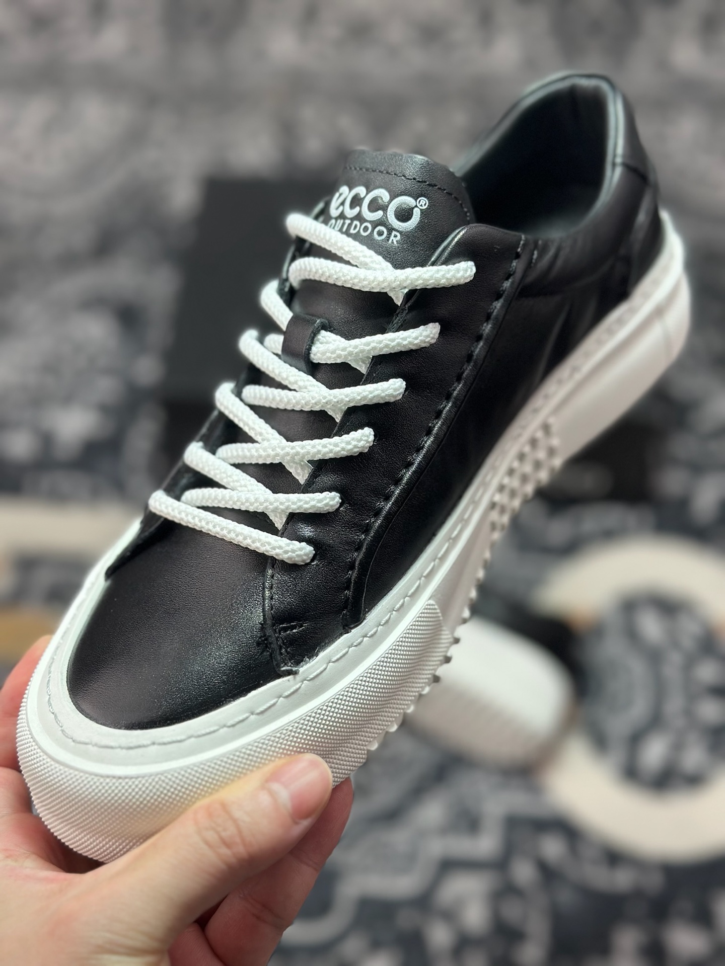 B6300 原装级别 ECCO爱步男士休闲小白鞋 简单耐看清爽版型 百搭休闲板鞋